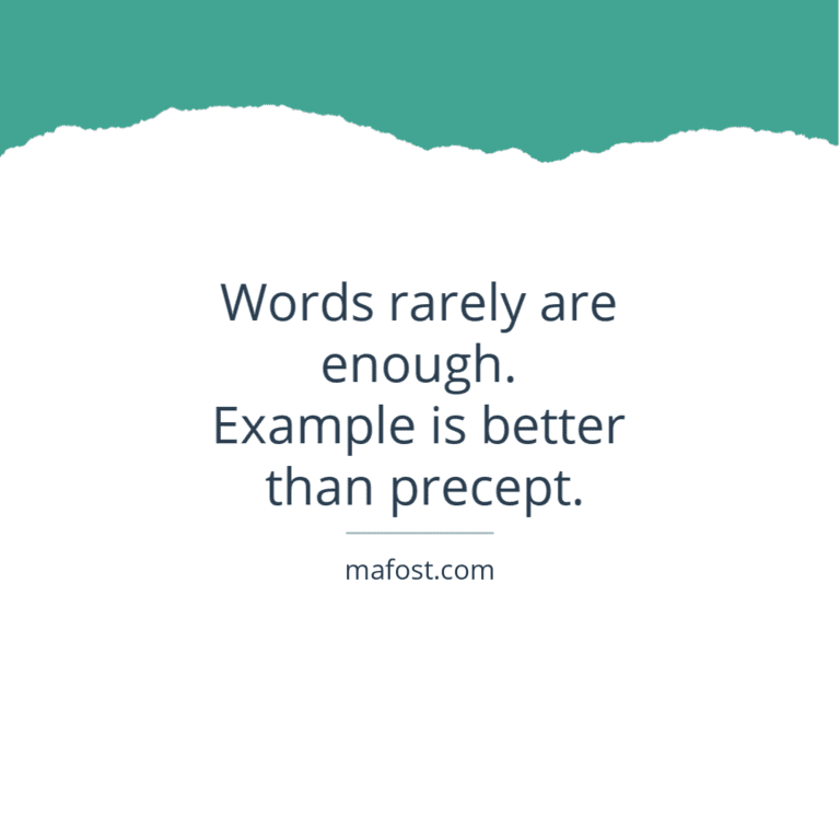 Crafting School Cultures Mafost Blog Precept Quote 768x768 1 Example Is Better Than Precept