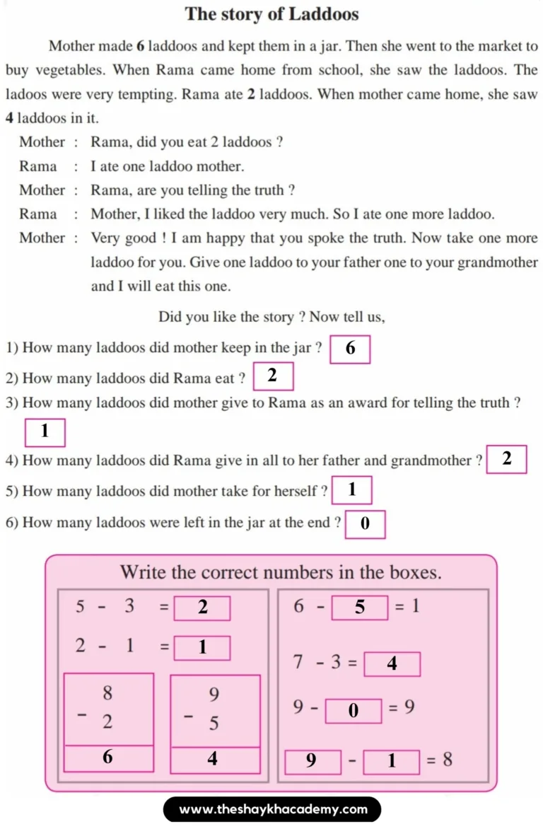 IMG 20230703 111345 Part One – Lesson 21 – Let us learn subtraction