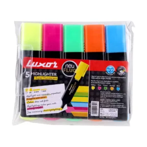 Luxor Highlighter Fluorescent Set of 5