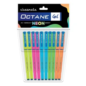 Classmate Octane Neon - Blue Gel Pens (Pack of 10)
