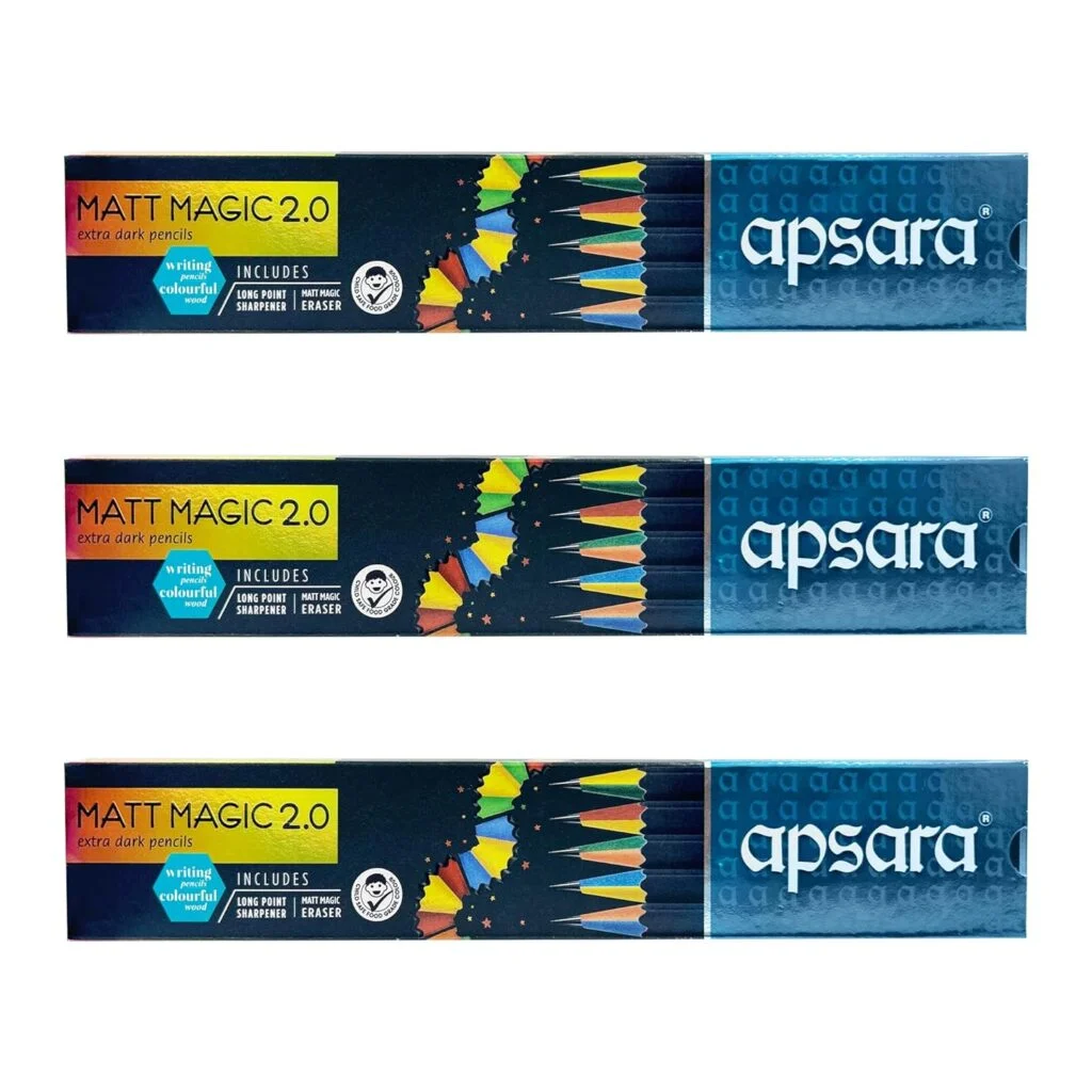 Apsara Matt Magic 2.0 Pencil, Writing Pencils With Dual Color Wood