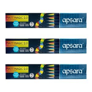 Apsara Matt Magic 2.0 Pencil, Writing Pencils With Dual Color Wood
