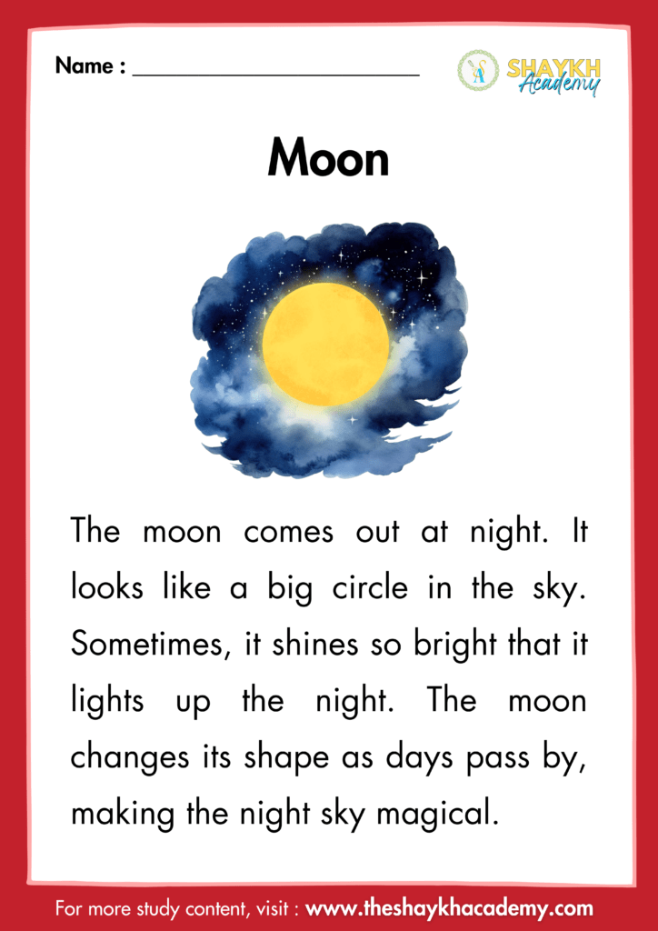 Moon - Beginner Level - Reading Passages