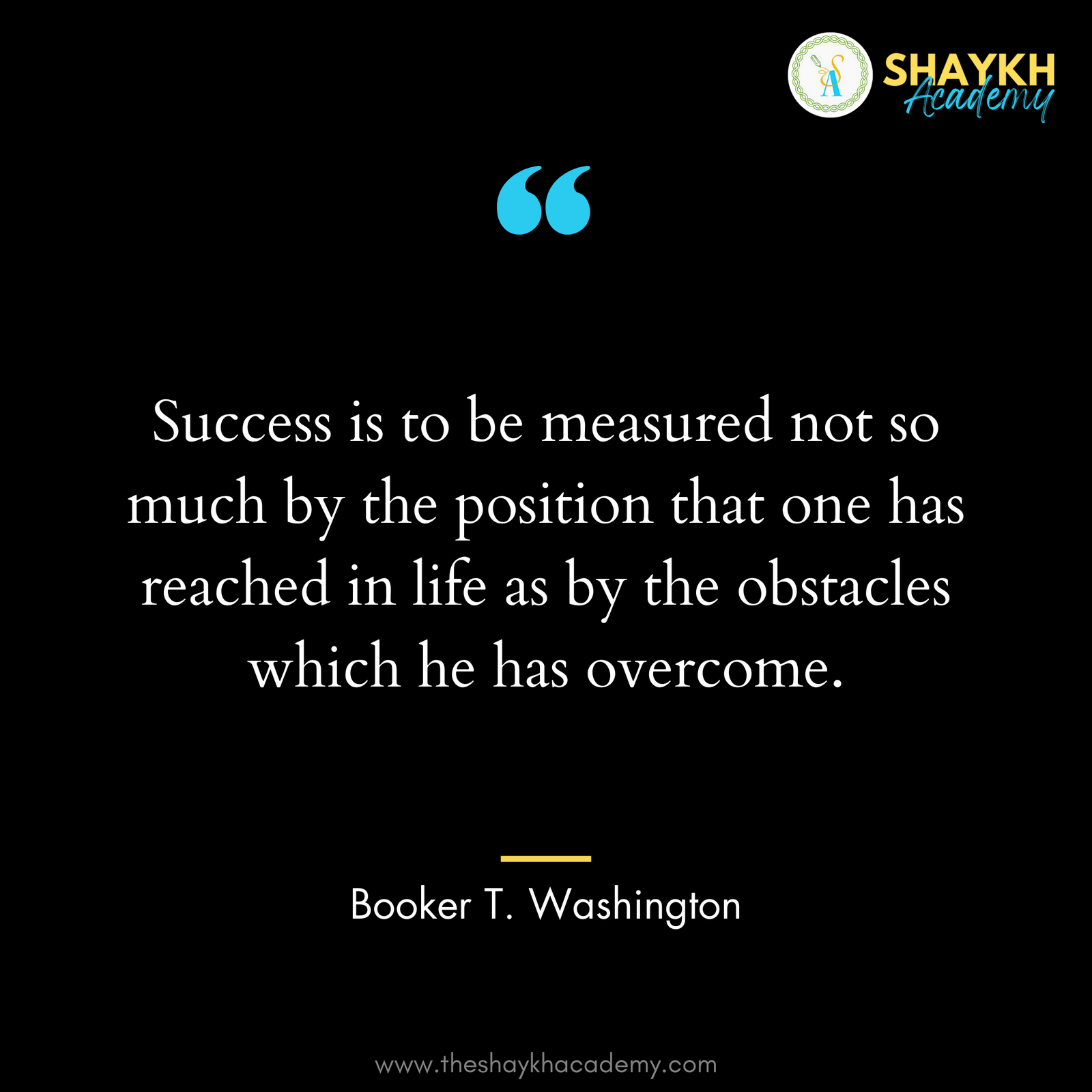 Success is to be measured not so much by the position that one has reached in life as by the obstacles which he has overcome