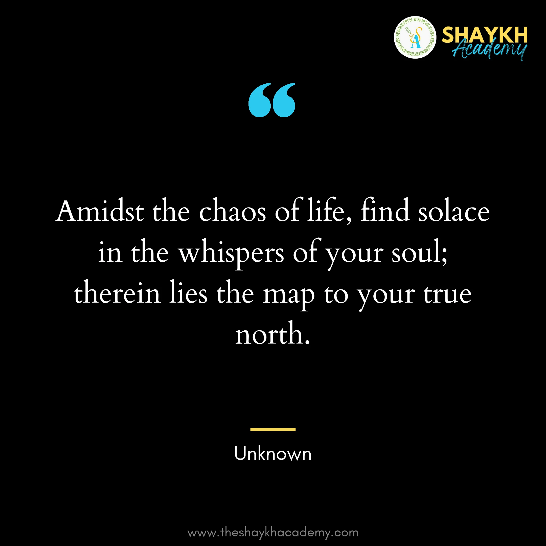 Amidst the chaos of life, find solace in the whispers of your soul; therein lies the map to your true north.