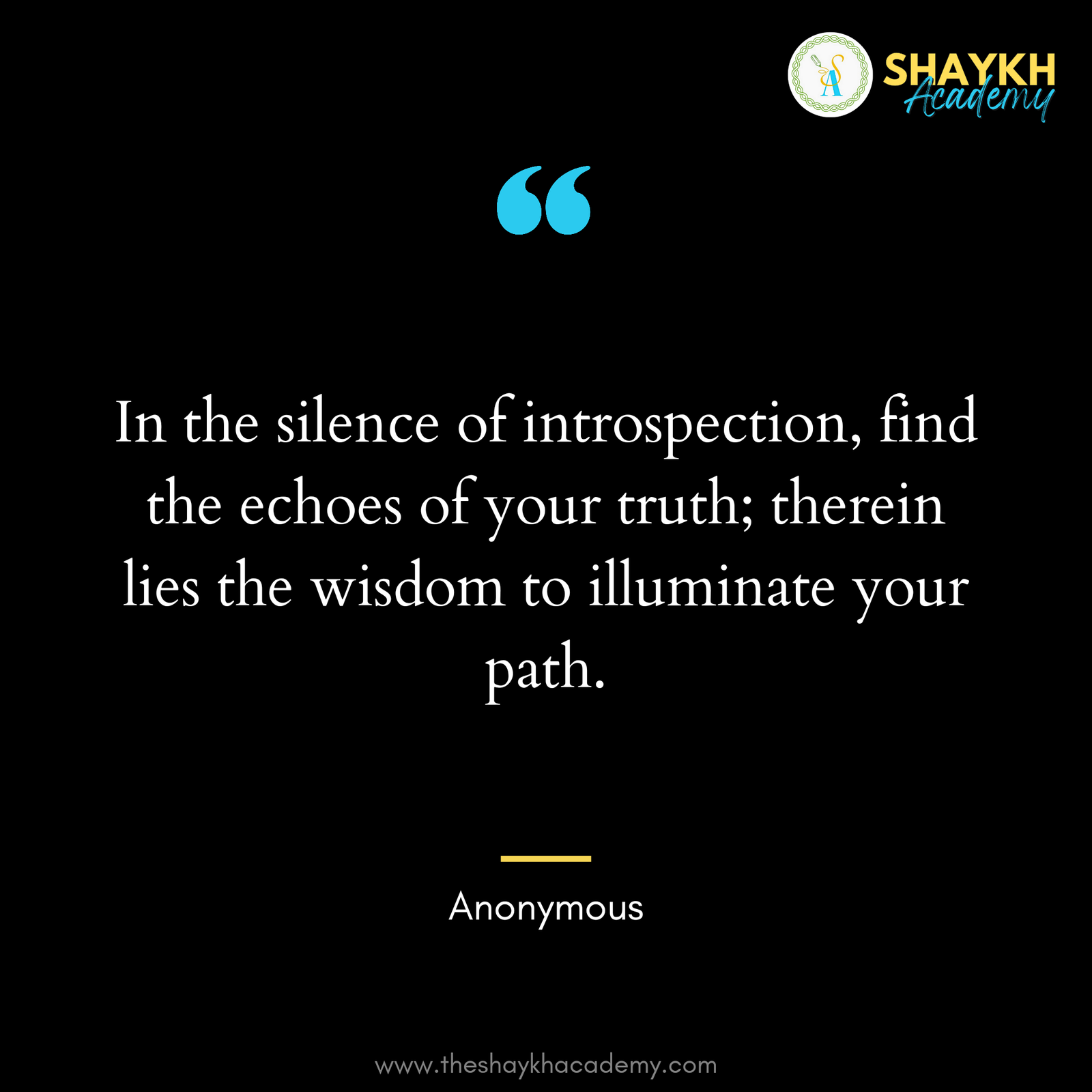In the silence of introspection, find the echoes of your truth; therein lies the wisdom to illuminate your path.