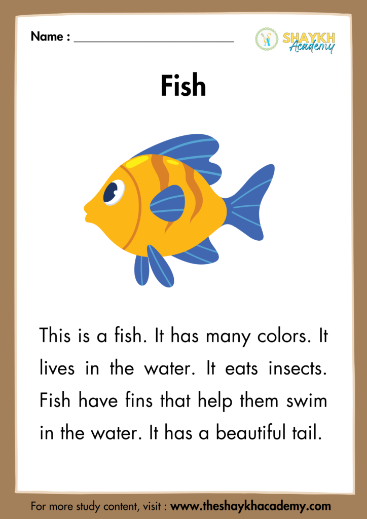 Fish - Beginner Level - Reading Passages