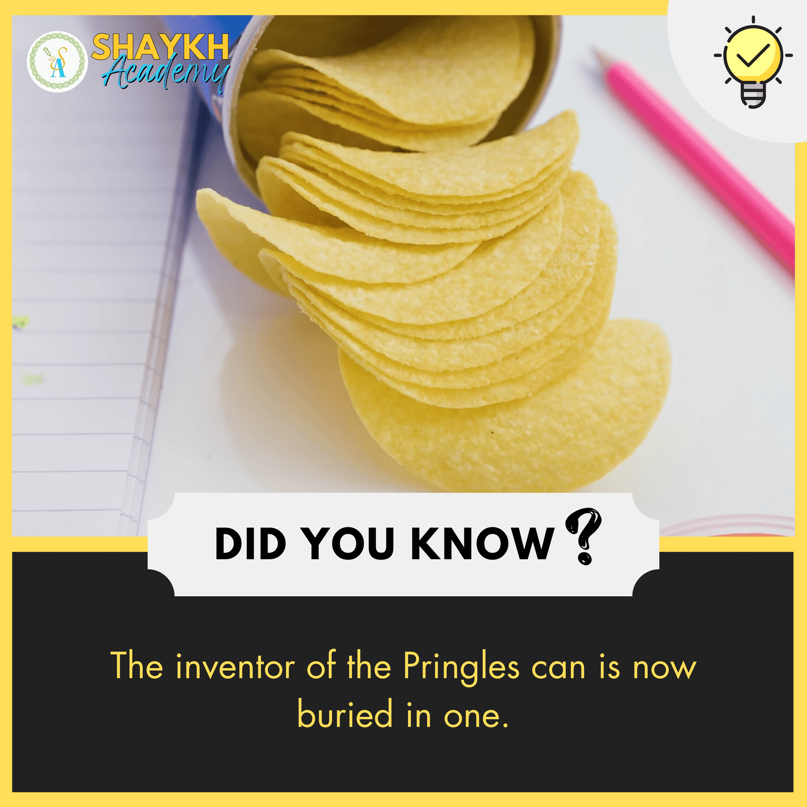 Did you Know? The inventor of the Pringles can is now buried in one