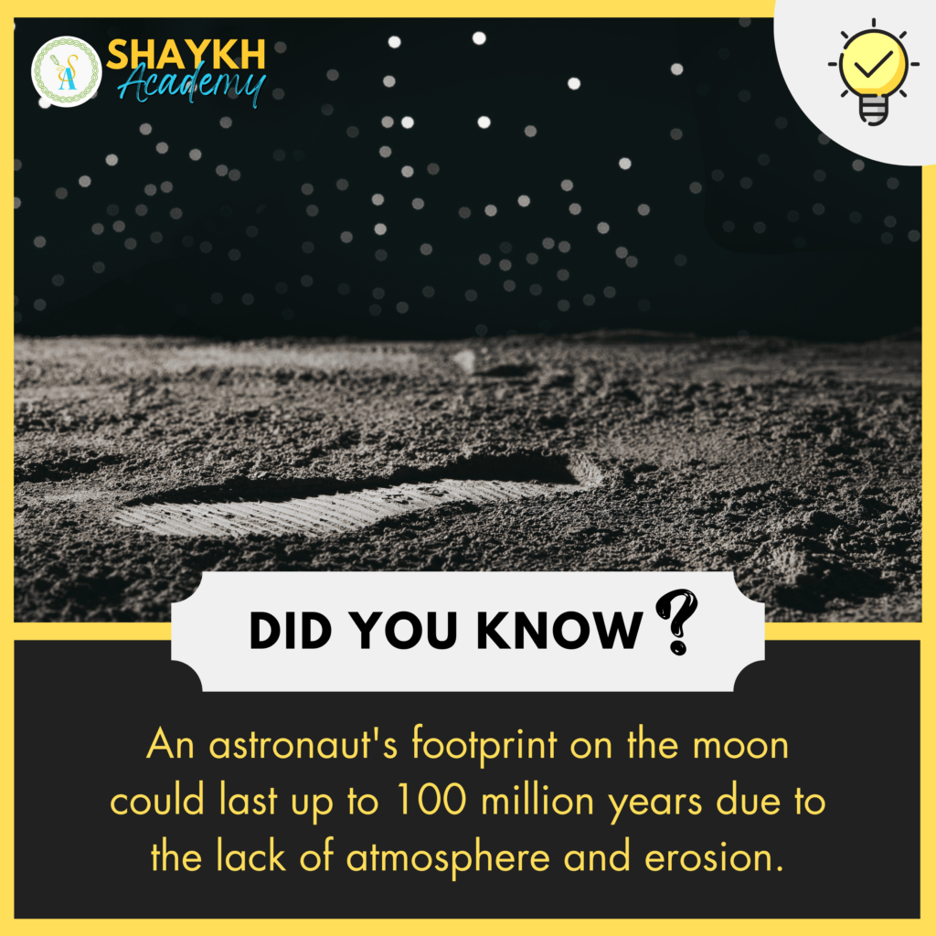 Did you Know? An astronaut's footprint on the moon could last up to 100 ...