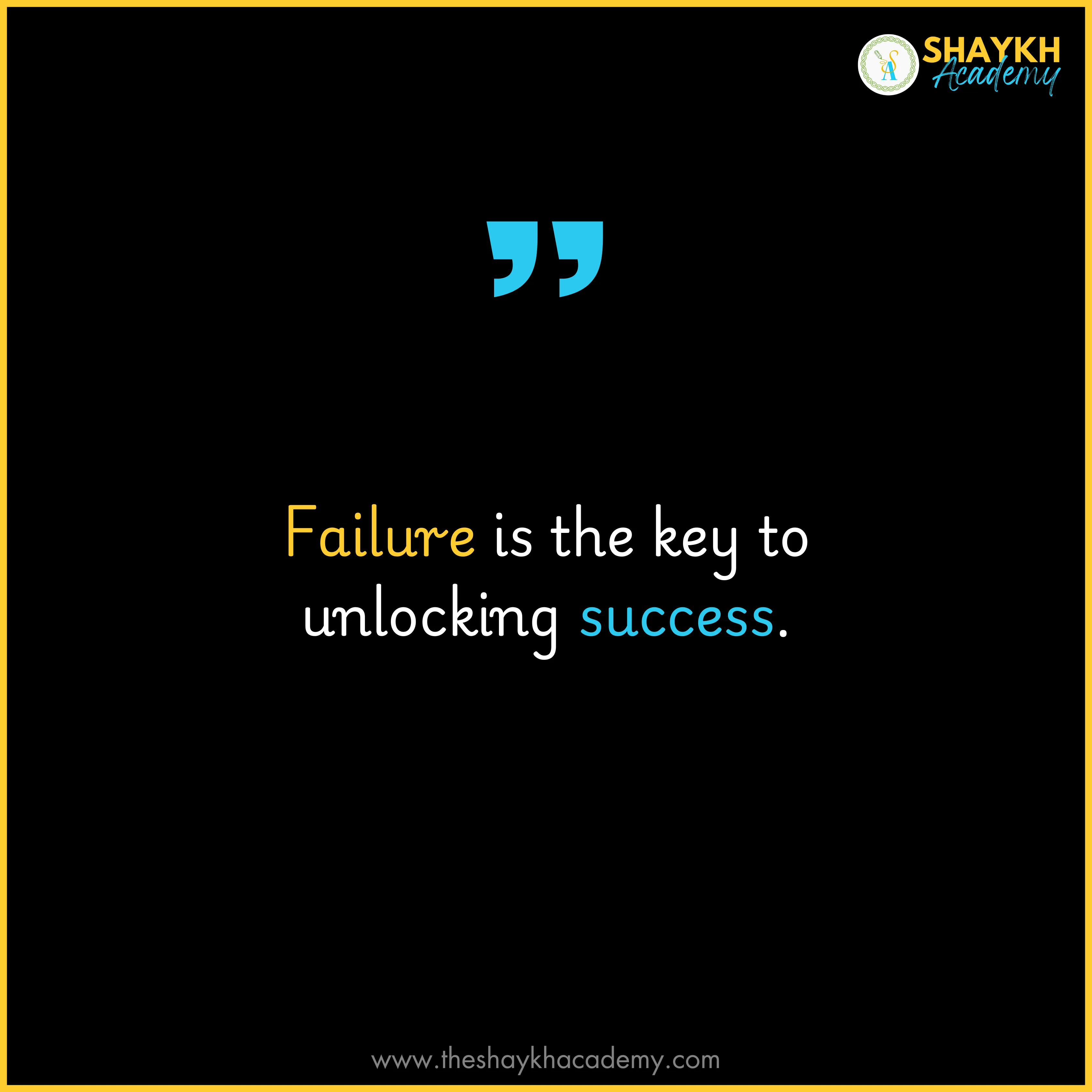 Failure is the key to unlocking success