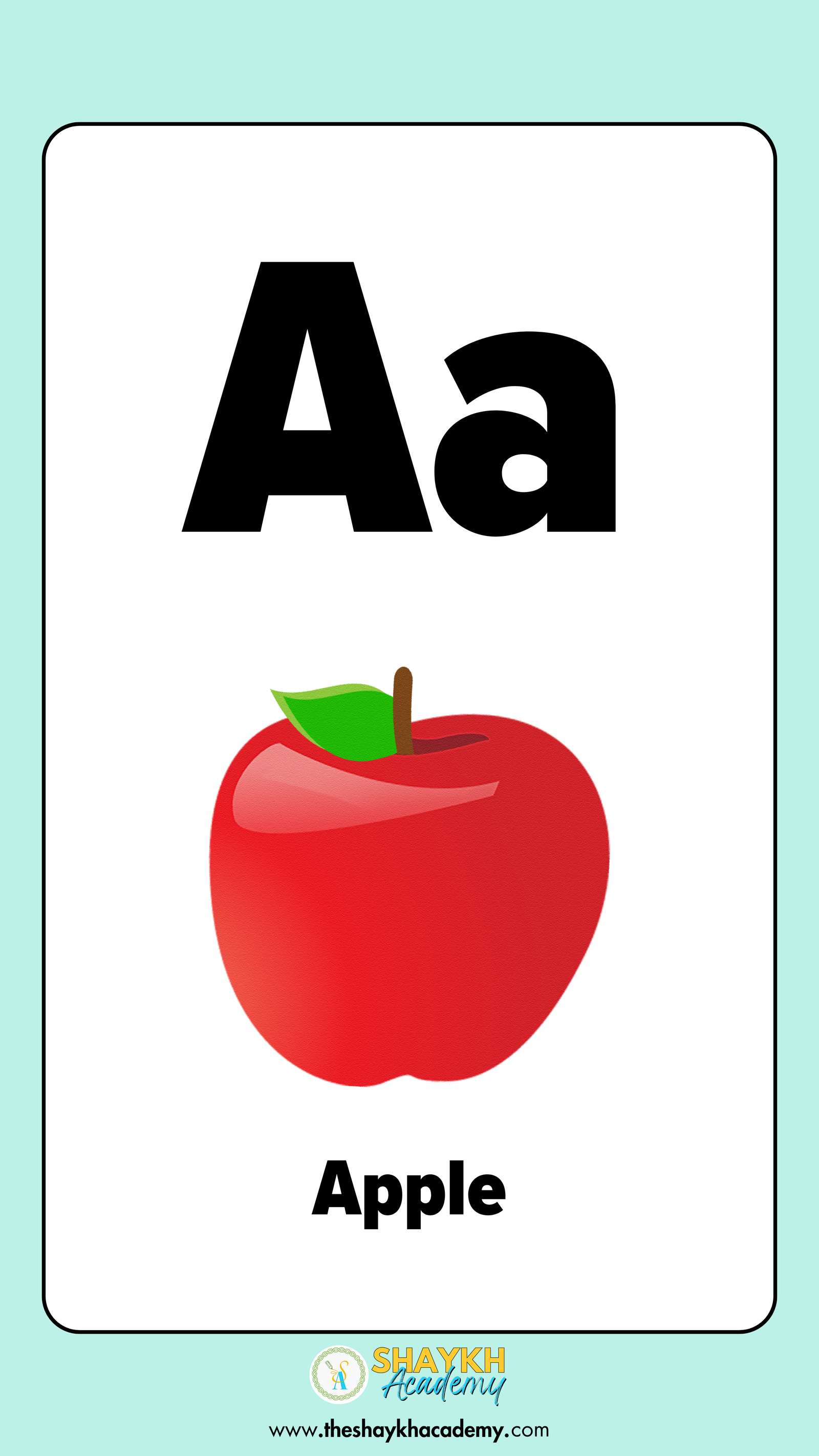 Flashcard Alphabet Aa