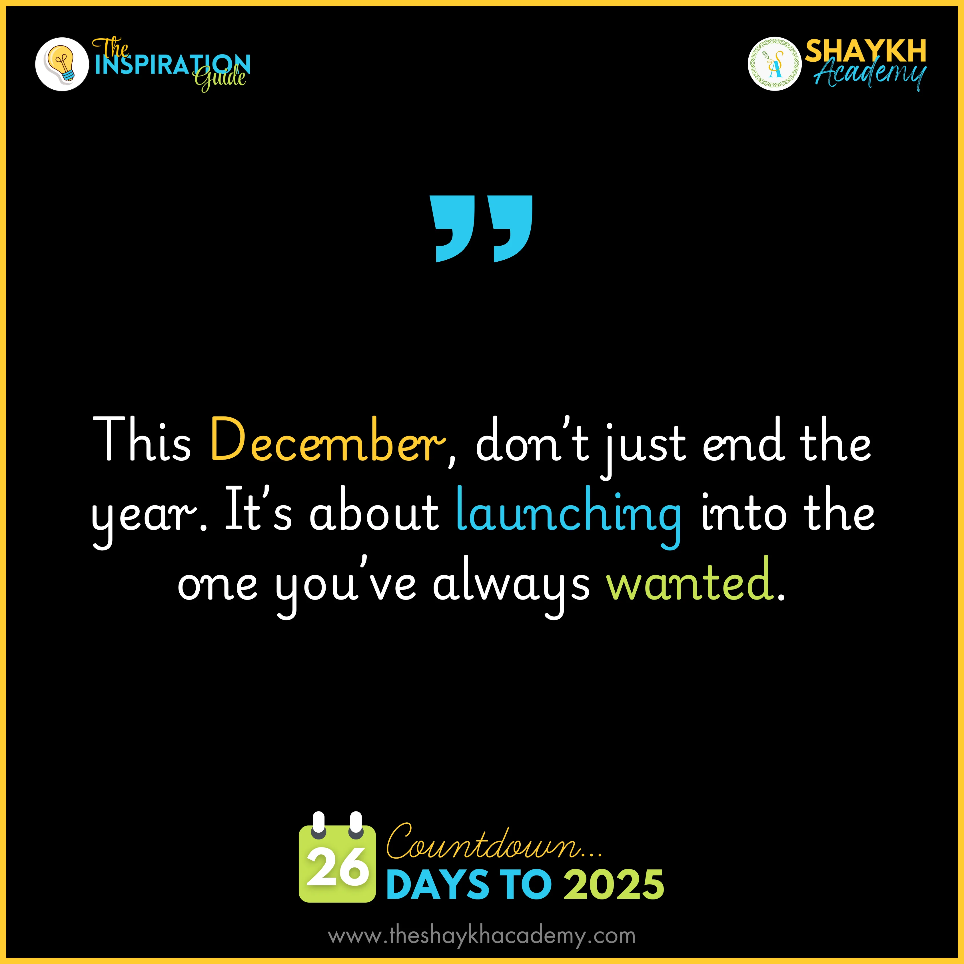 This December isn’t just about ending the year. It’s about launching into the one you’ve always wanted.
