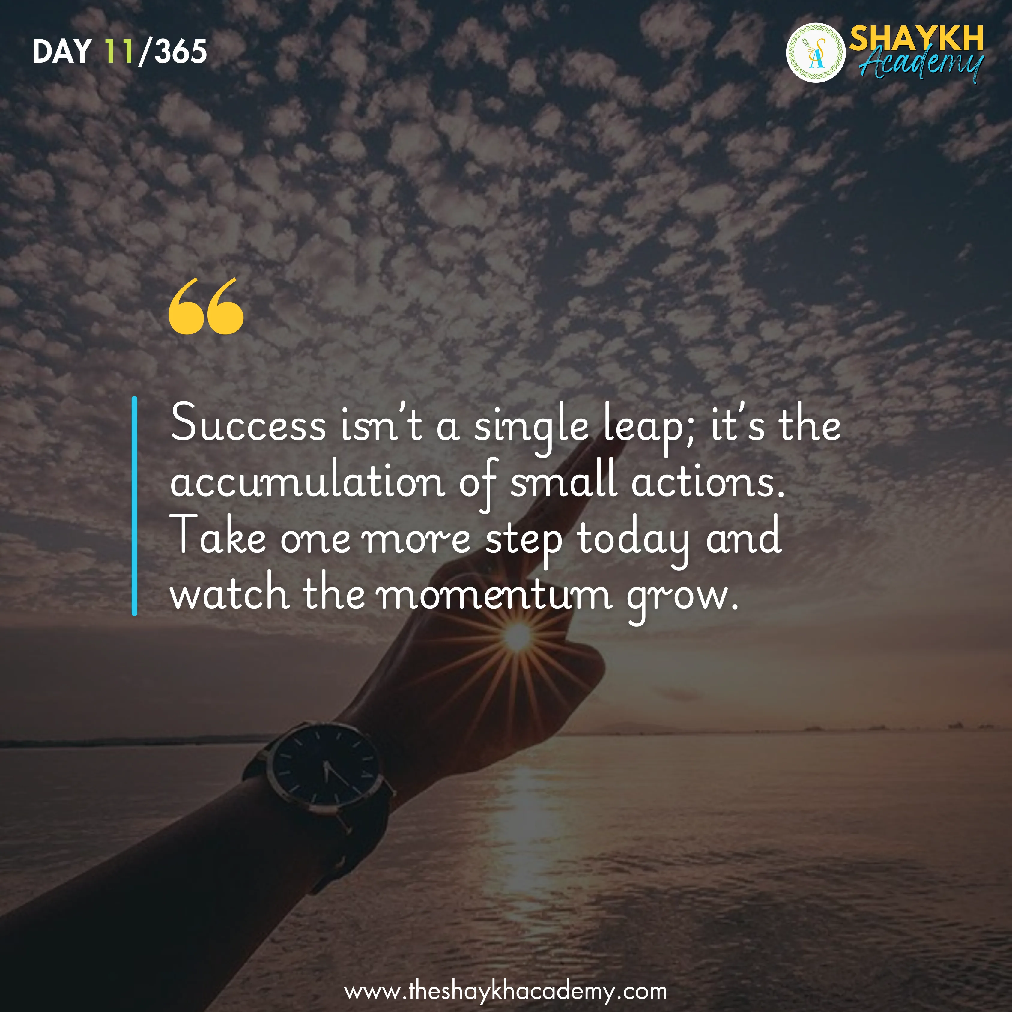 Success isn't a single leap; it's the accumulation of small actions. Take one more step today and watch the momentum grow.
