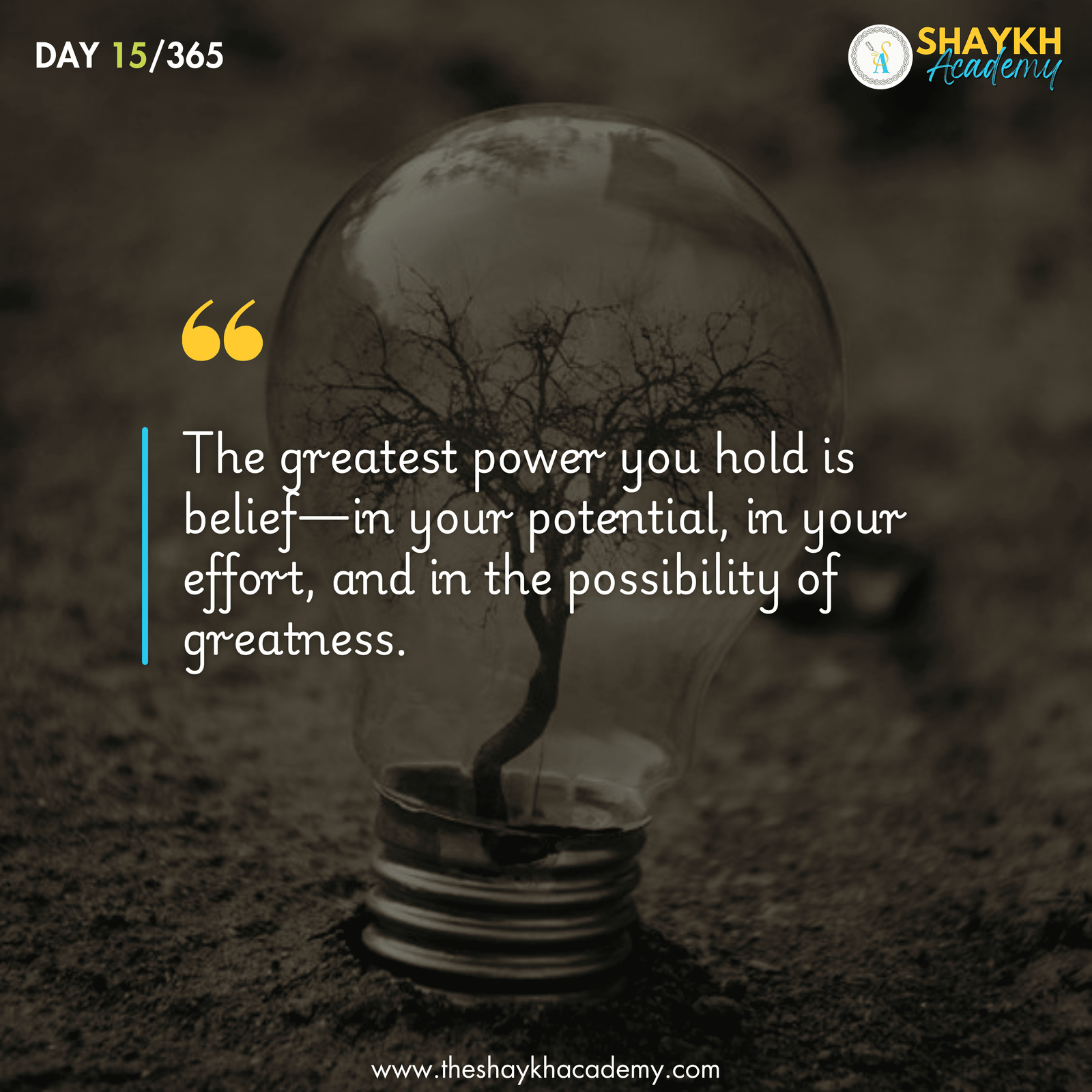 The greatest power you hold is belief — in your potential, in your effort, and in the possibility of greatness.