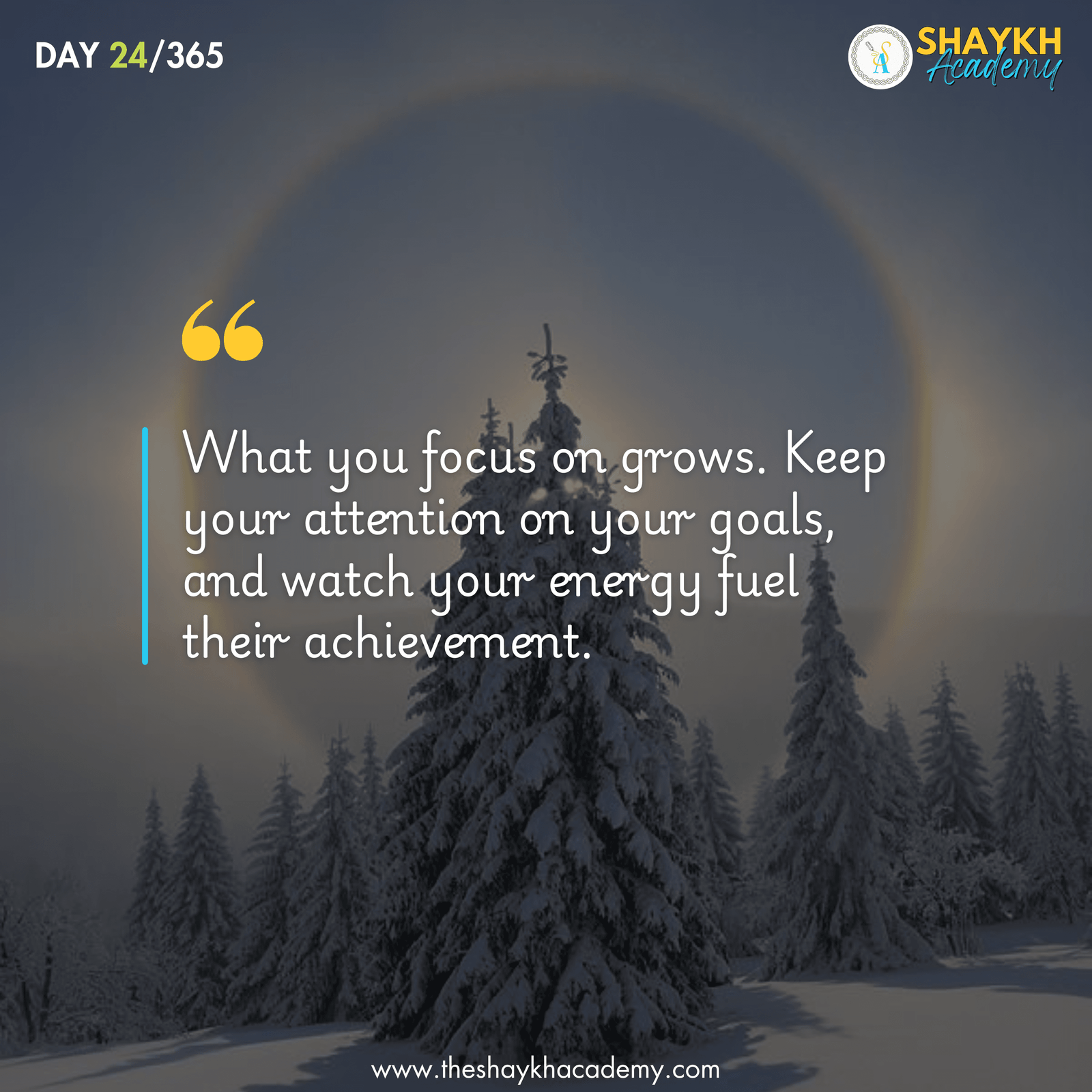 What you focus on grows. Keep your attention on your goals, and watch your energy fuel their achievement.