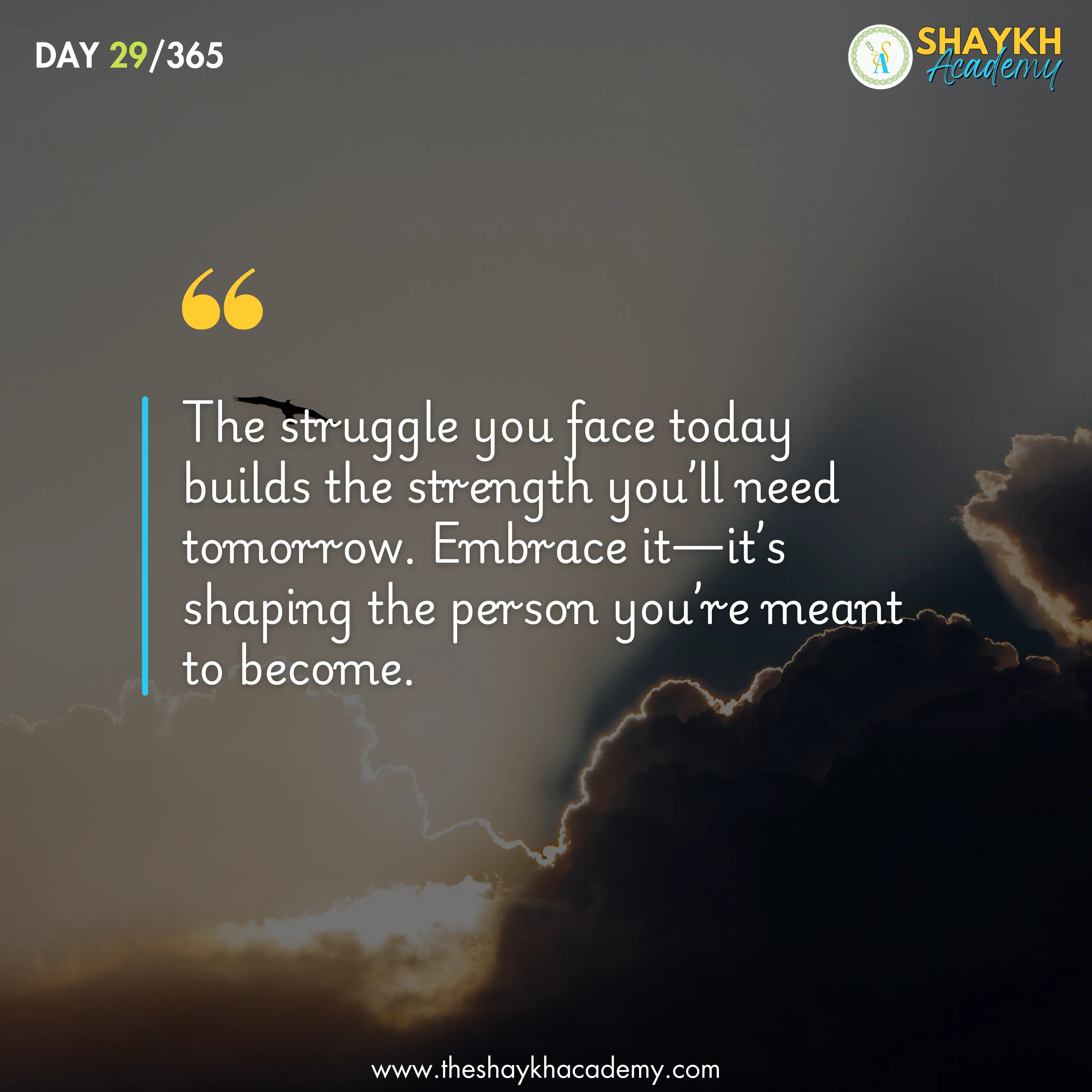 The struggle you face today builds the strength you’ll need tomorrow. Embrace it — it’s shaping the person you’re meant to become.