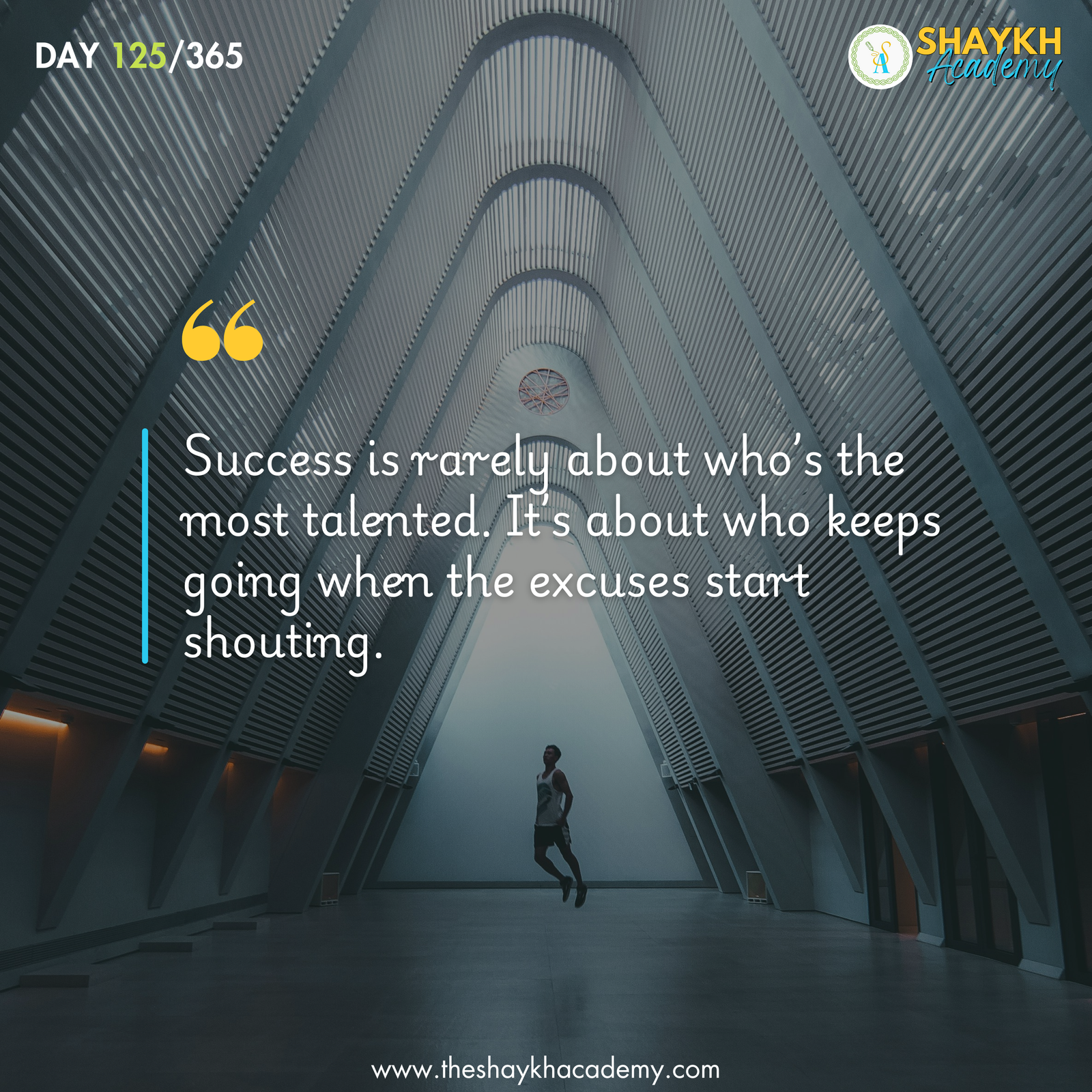 Success is rarely about who’s the most talented. It’s about who keeps going when the excuses start shouting.