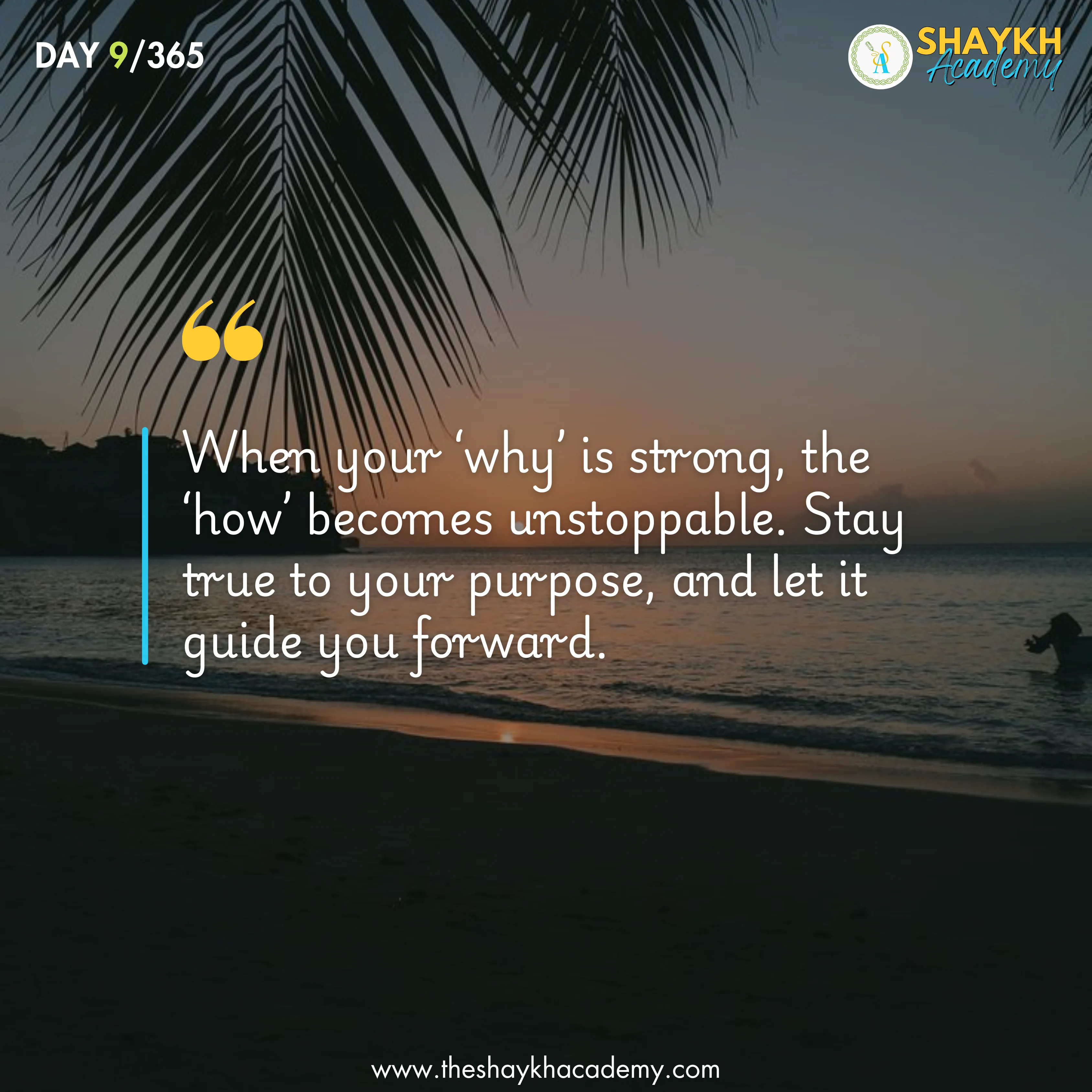 When your ‘why’ is strong, the ‘how’ becomes unstoppable. Stay true to your purpose, and let it guide you forward.