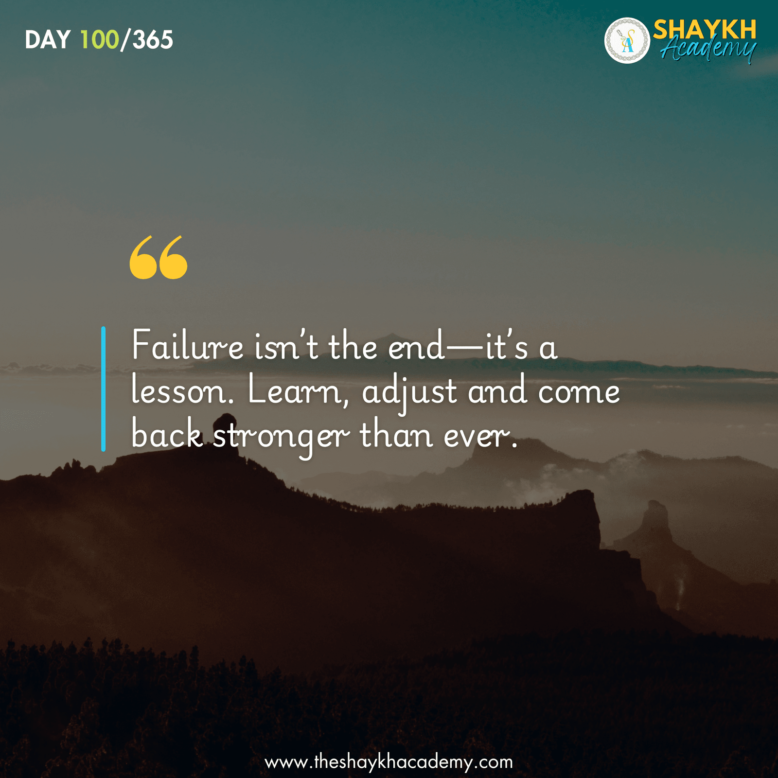 Failure isn’t the end—it’s a lesson. Learn, adjust and come back stronger than ever.