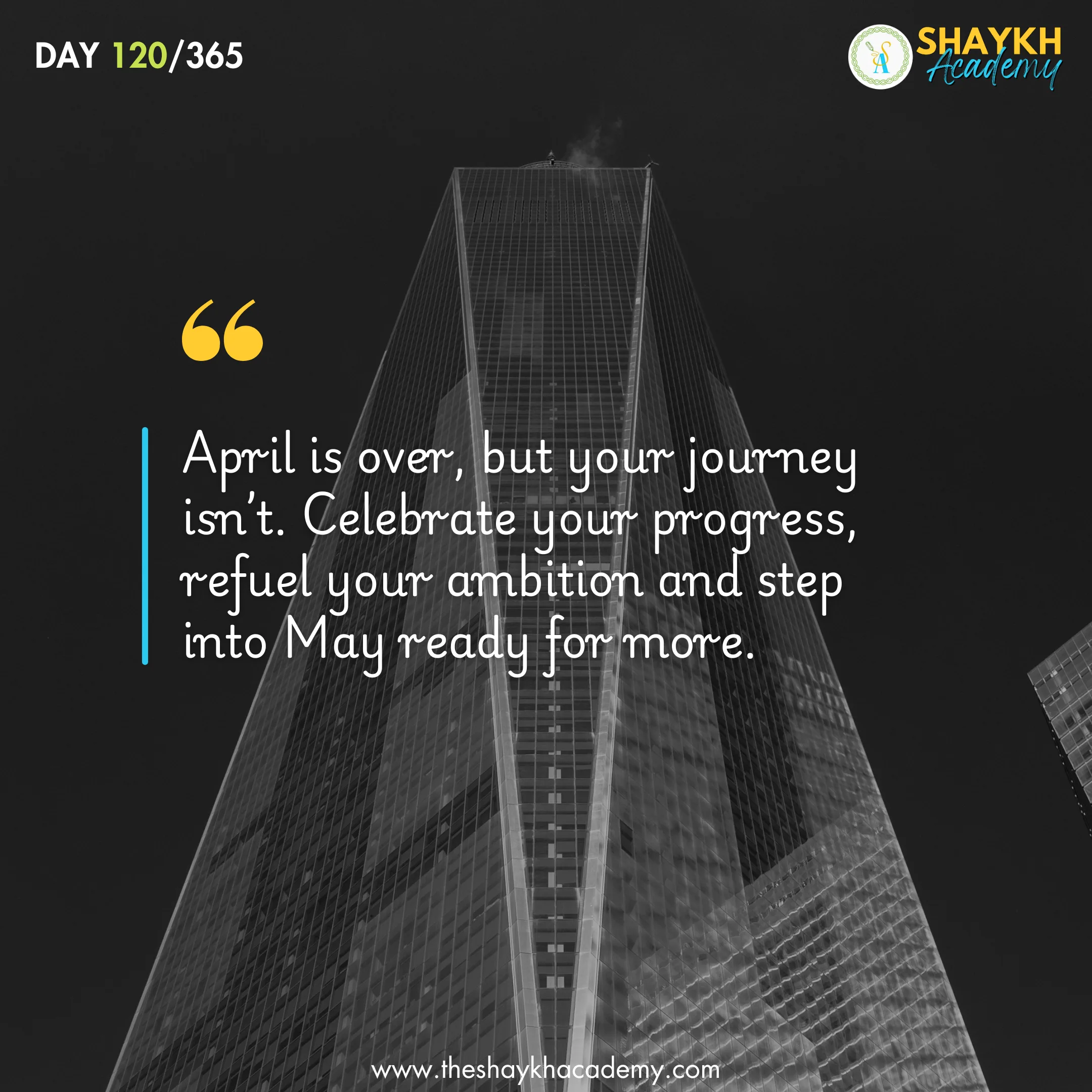 April is over, but your journey isn’t. Celebrate your progress, refuel your ambition and step into May ready for more.