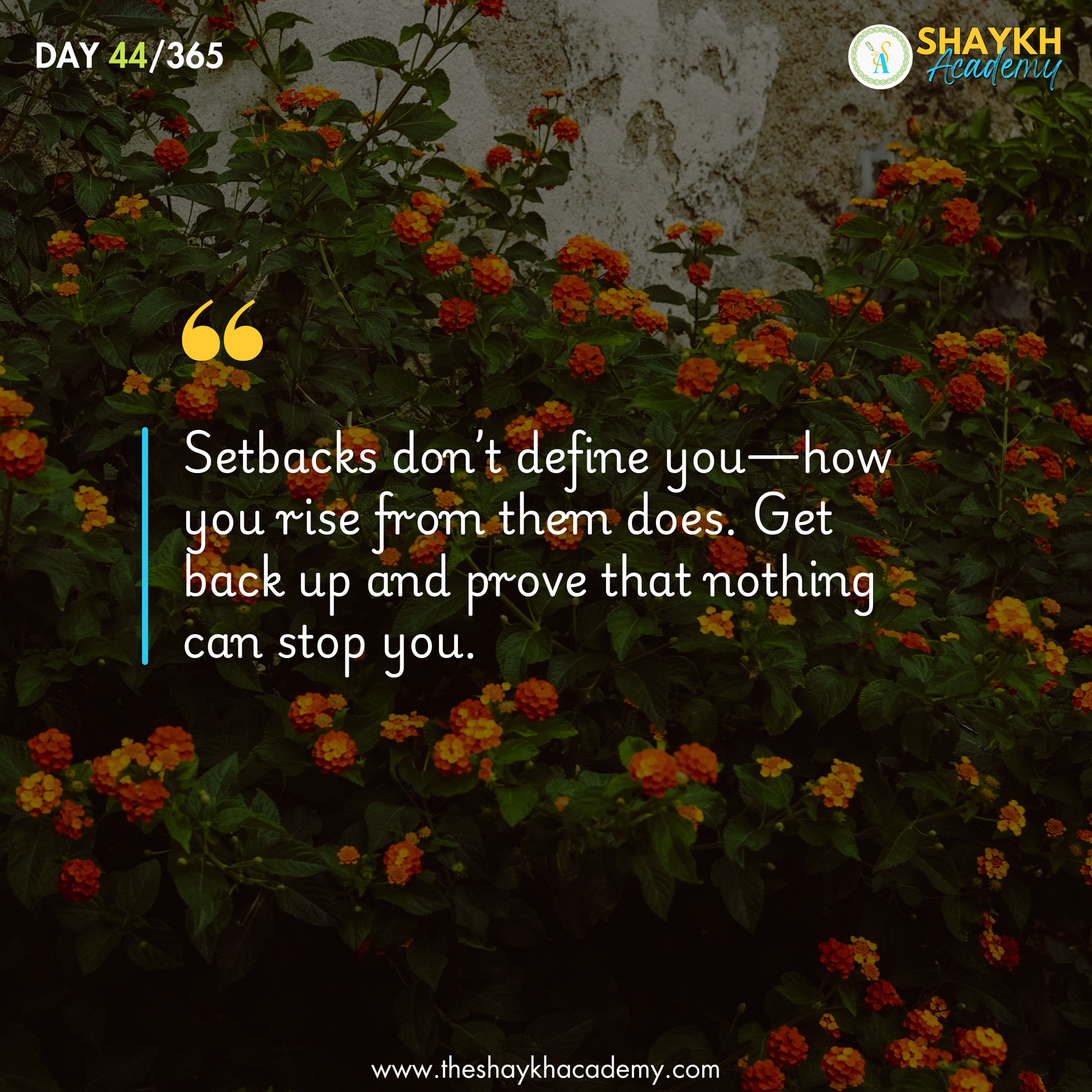 Setbacks don’t define you—how you rise from them does. Get back up and prove that nothing can stop you.