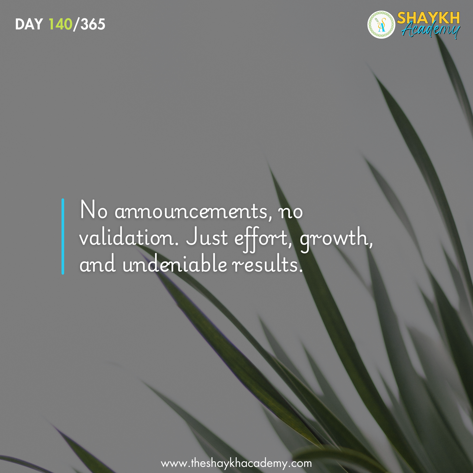 No announcements, no validation. Just effort, growth, and undeniable results.
