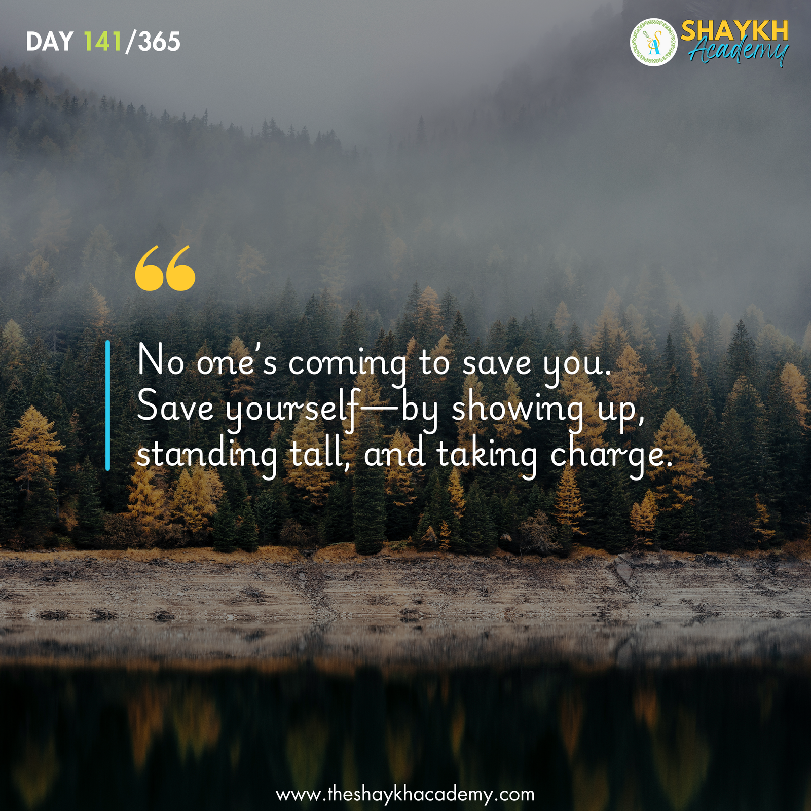 No one’s coming to save you. Save yourself—by showing up, standing tall, and taking charge.