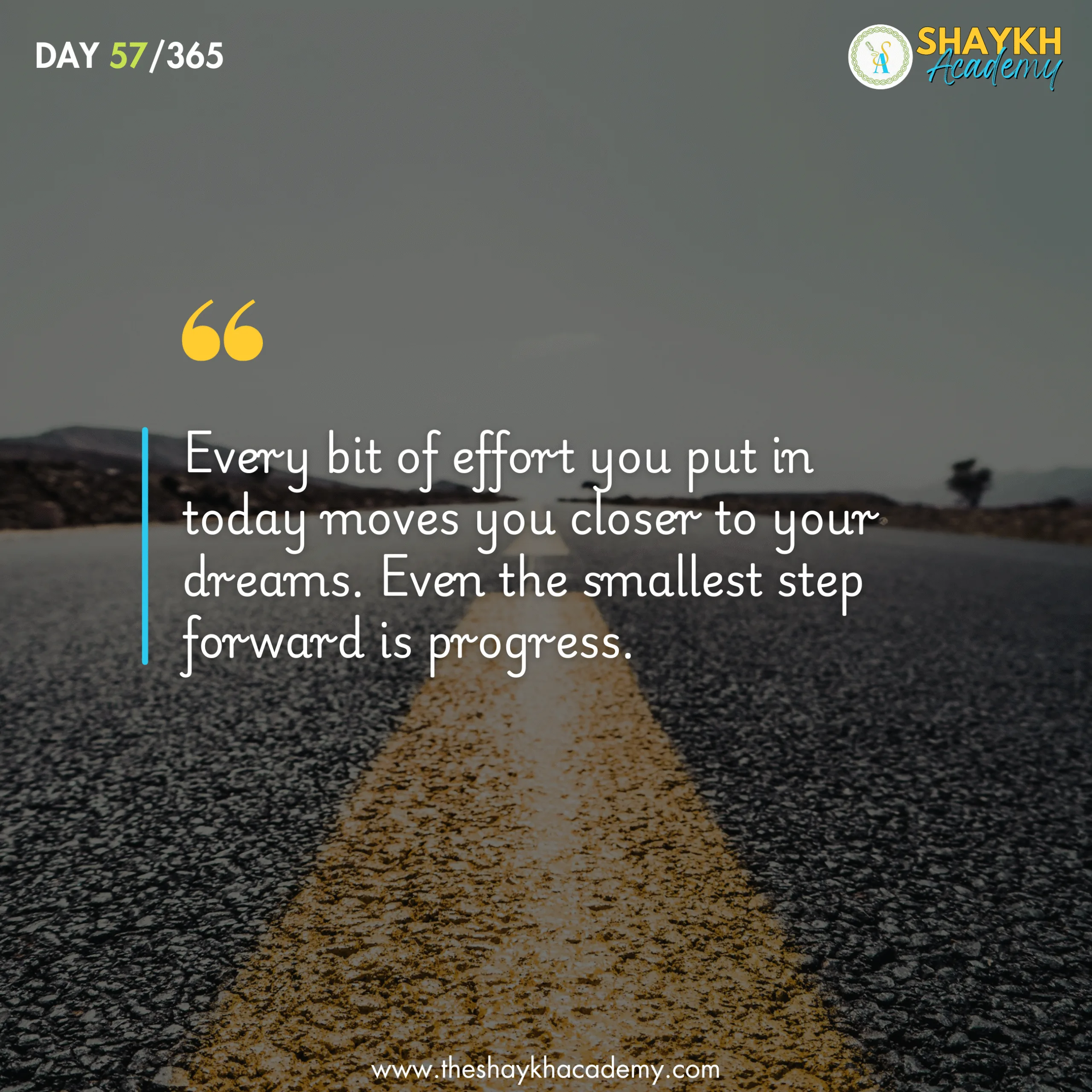 Every bit of effort you put in today moves you closer to your dreams. Even the smallest step forward is progress.