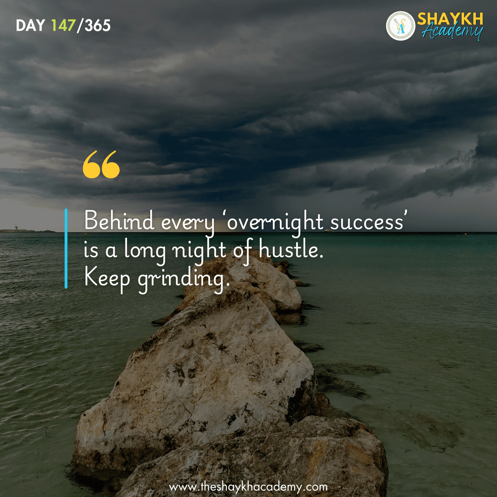 Behind every ‘overnight success’ is a long night of hustle. Keep grinding.