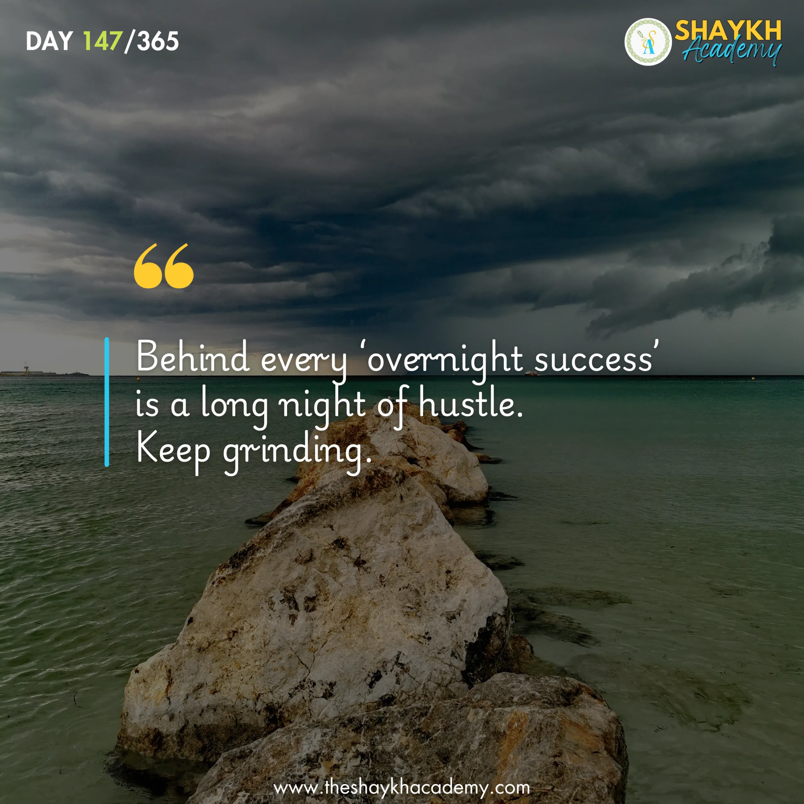 Behind every ‘overnight success’ is a long night of hustle. Keep grinding.