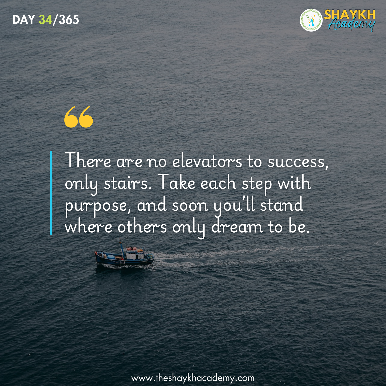 There are no elevators to success, only stairs. Take each step with purpose, and soon you’ll stand where others only dream to be.