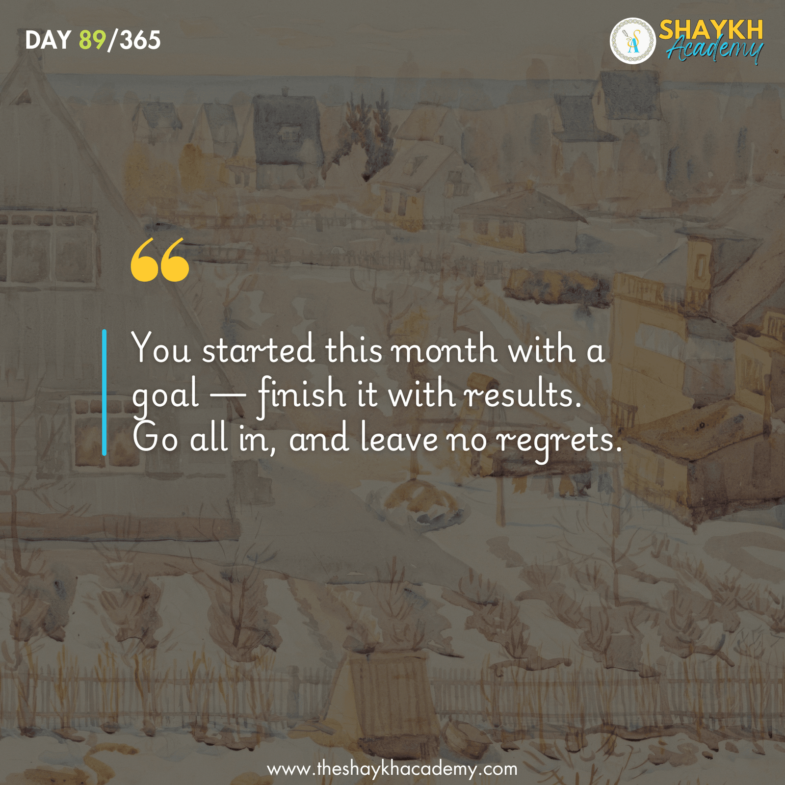 You started this month with a goal — finish it with results. Go all in, and leave no regrets.