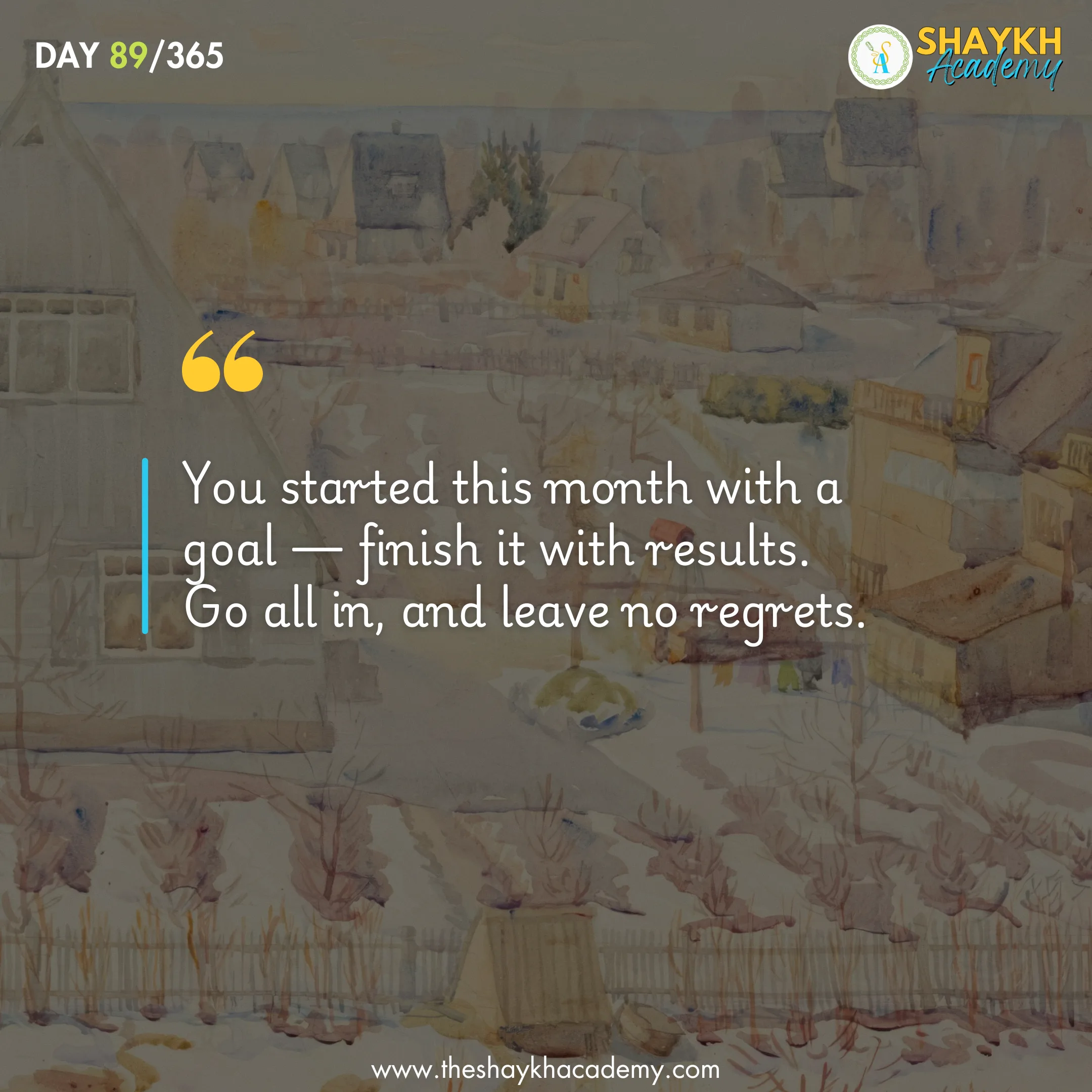 You started this month with a goal — finish it with results. Go all in, and leave no regrets.