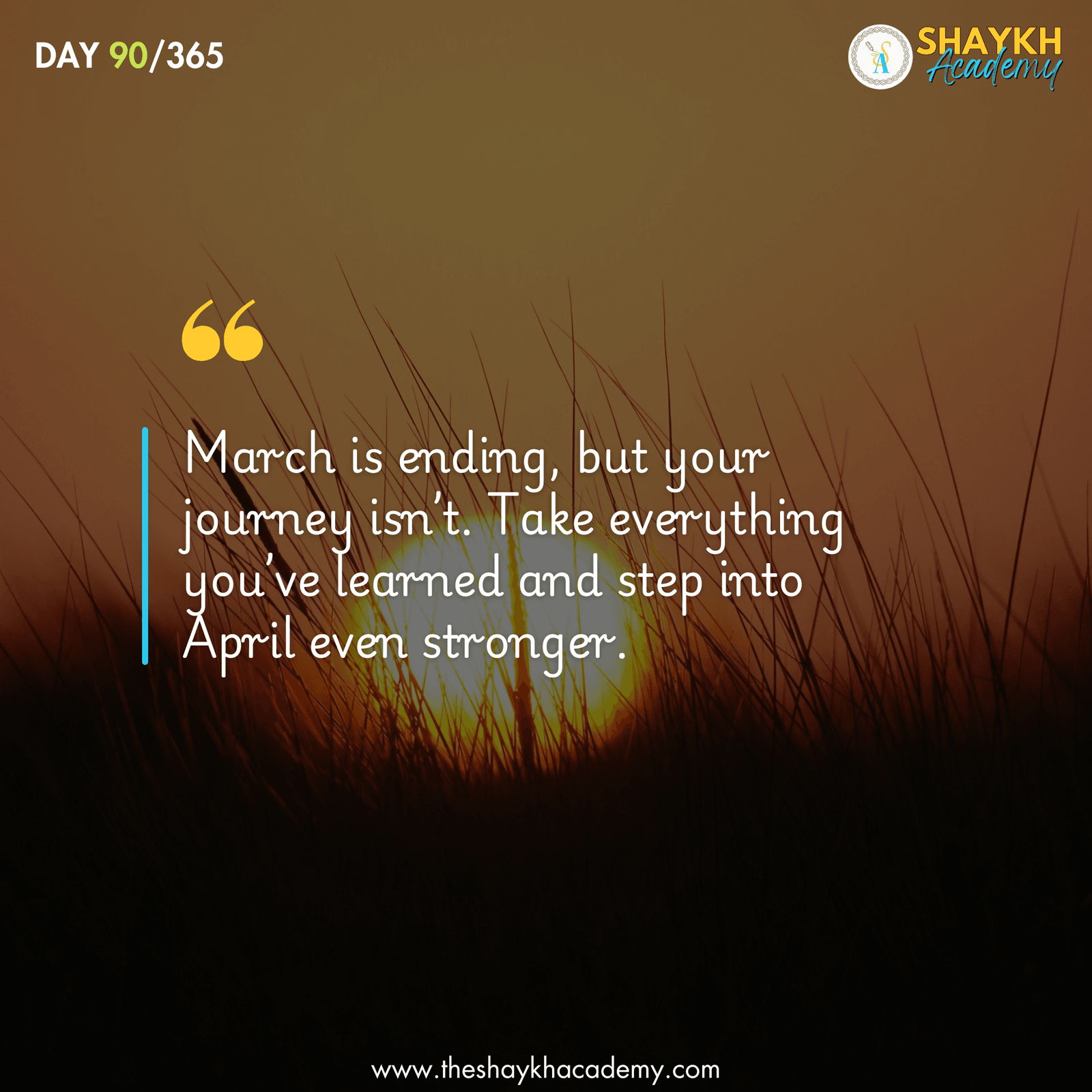 March is ending, but your journey isn’t. Take everything you’ve learned and step into April even stronger.
