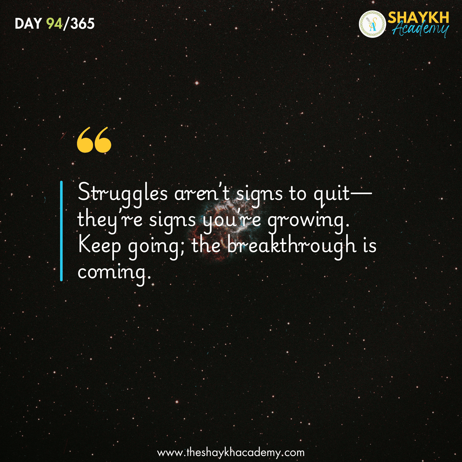 Struggles aren’t signs to quit—they’re signs you’re growing. Keep going; the breakthrough is coming.