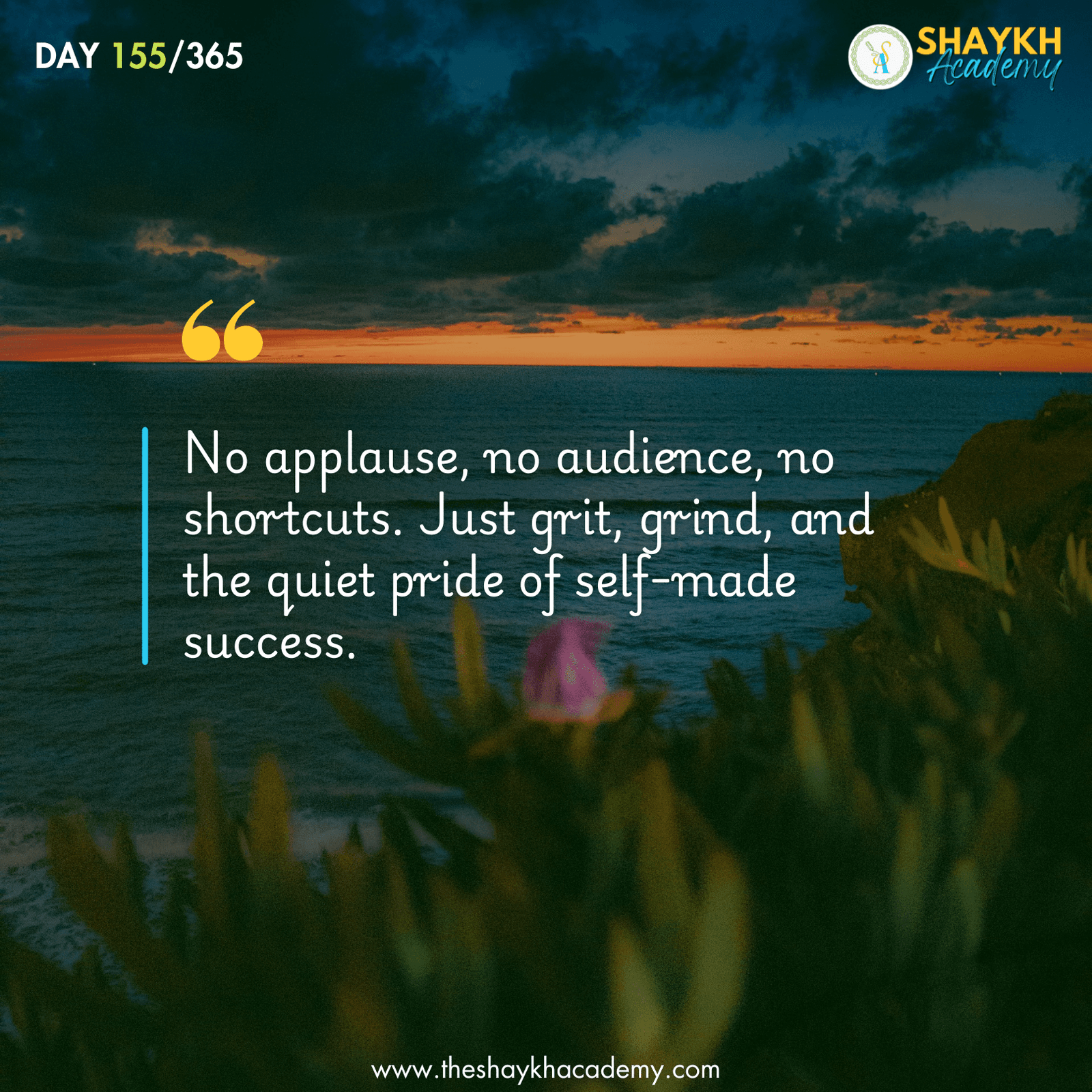 No applause, no audience, no shortcuts. Just grit, grind, and the quiet pride of self-made success.