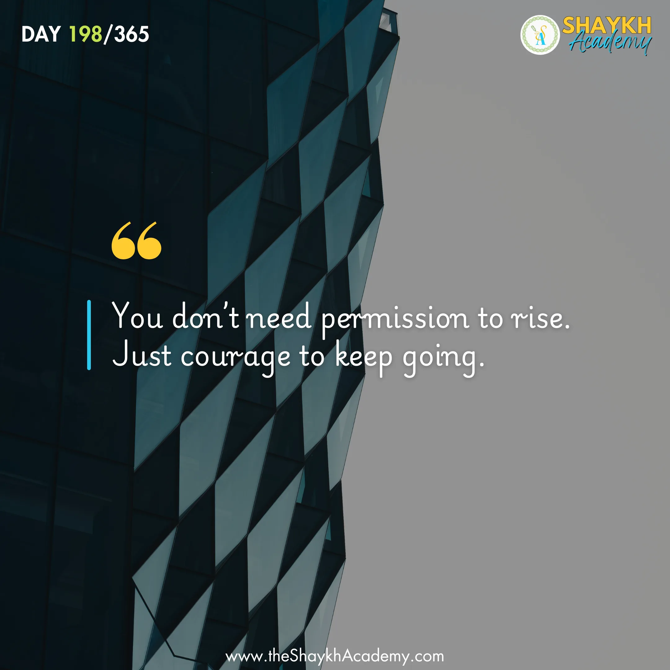 You don’t need permission to rise. Just courage to keep going.