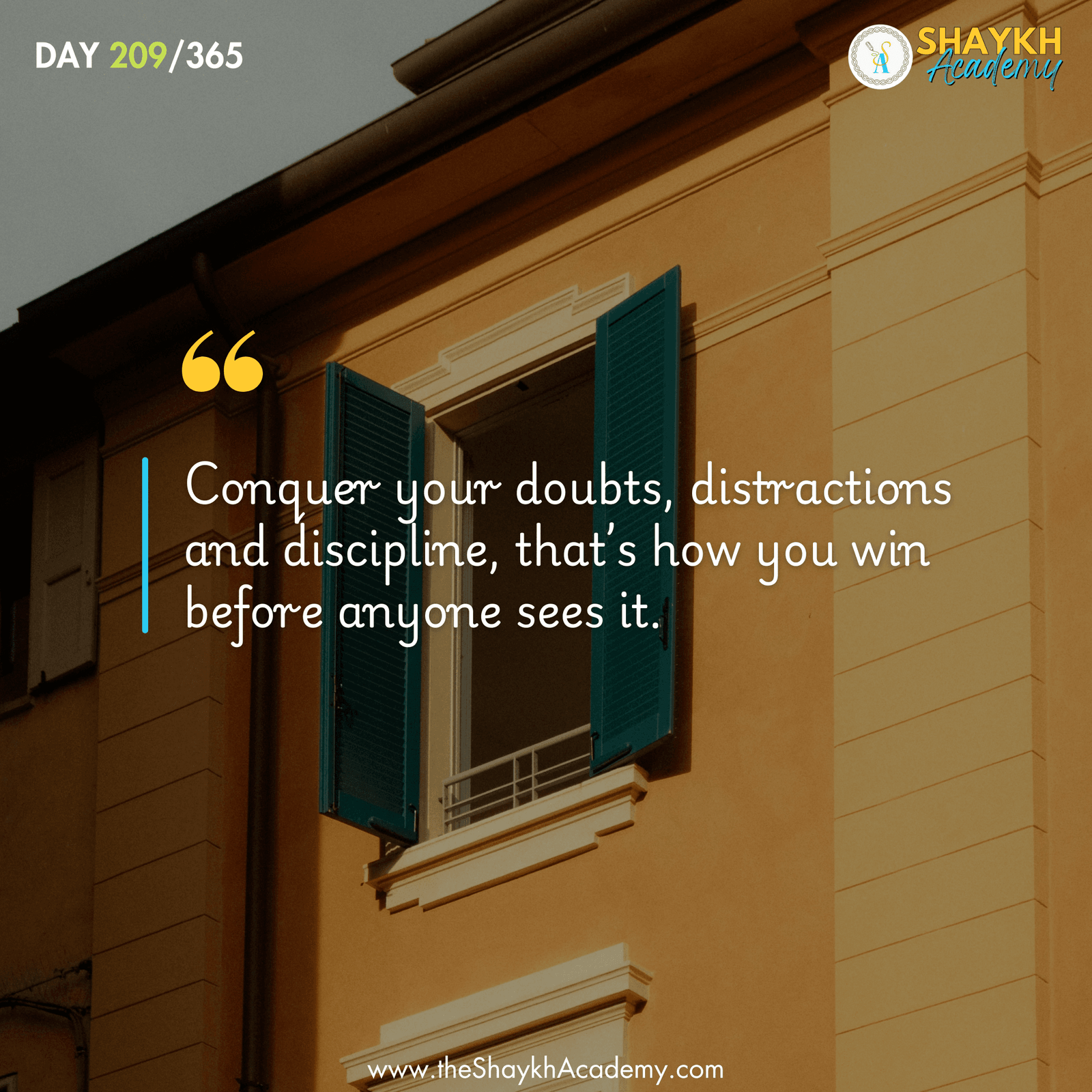 Conquer your doubts, distractions, and discipline—that’s how you win before anyone sees it.