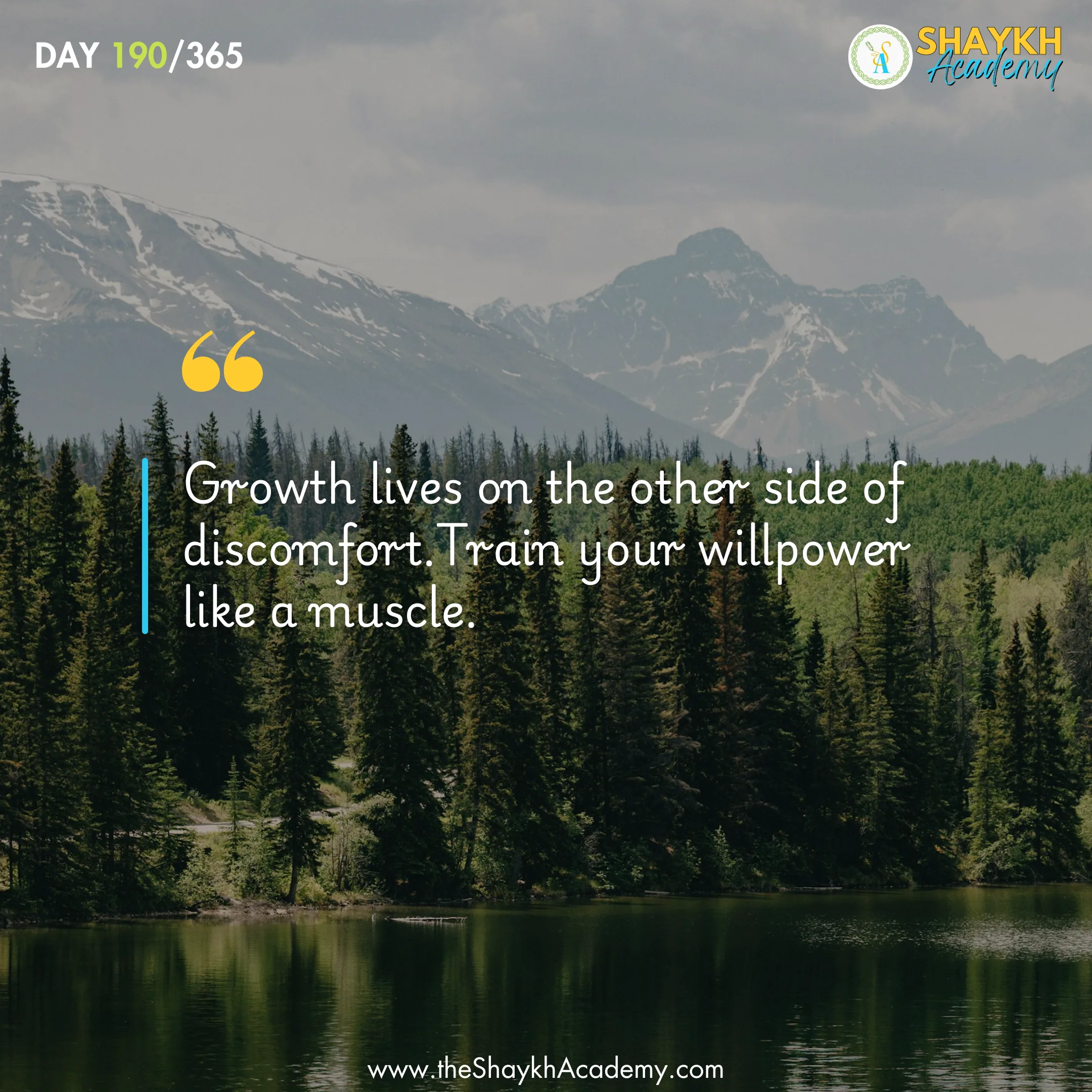 Growth lives on the other side of discomfort. Train your willpower like a muscle.