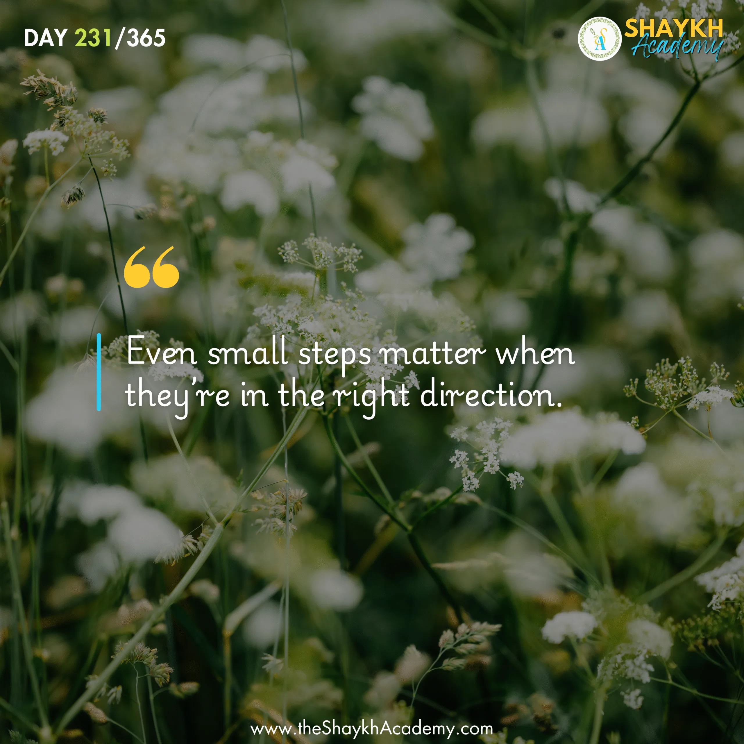 Even small steps matter when they’re in the right direction.