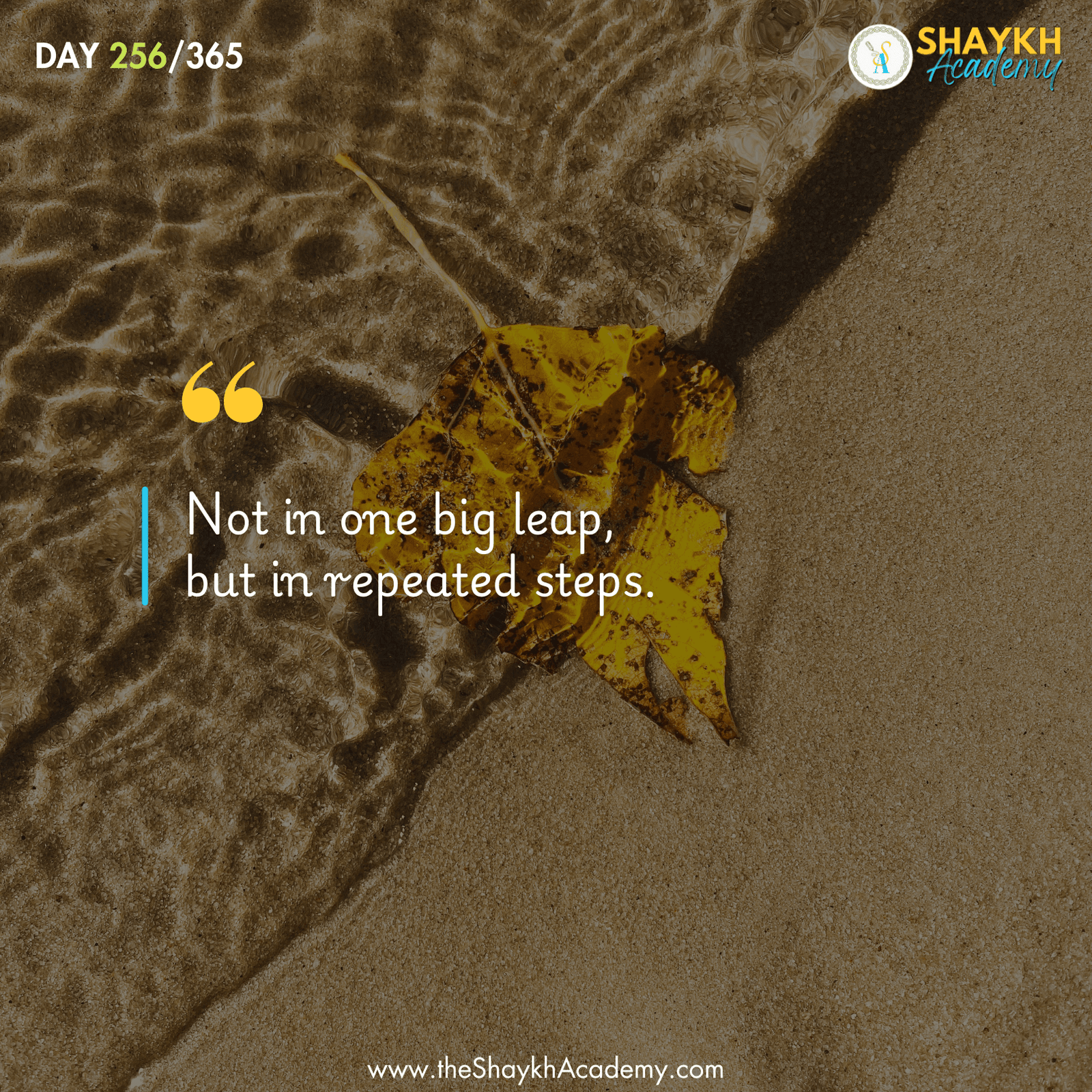 Not in one big leap, but in repeated steps.