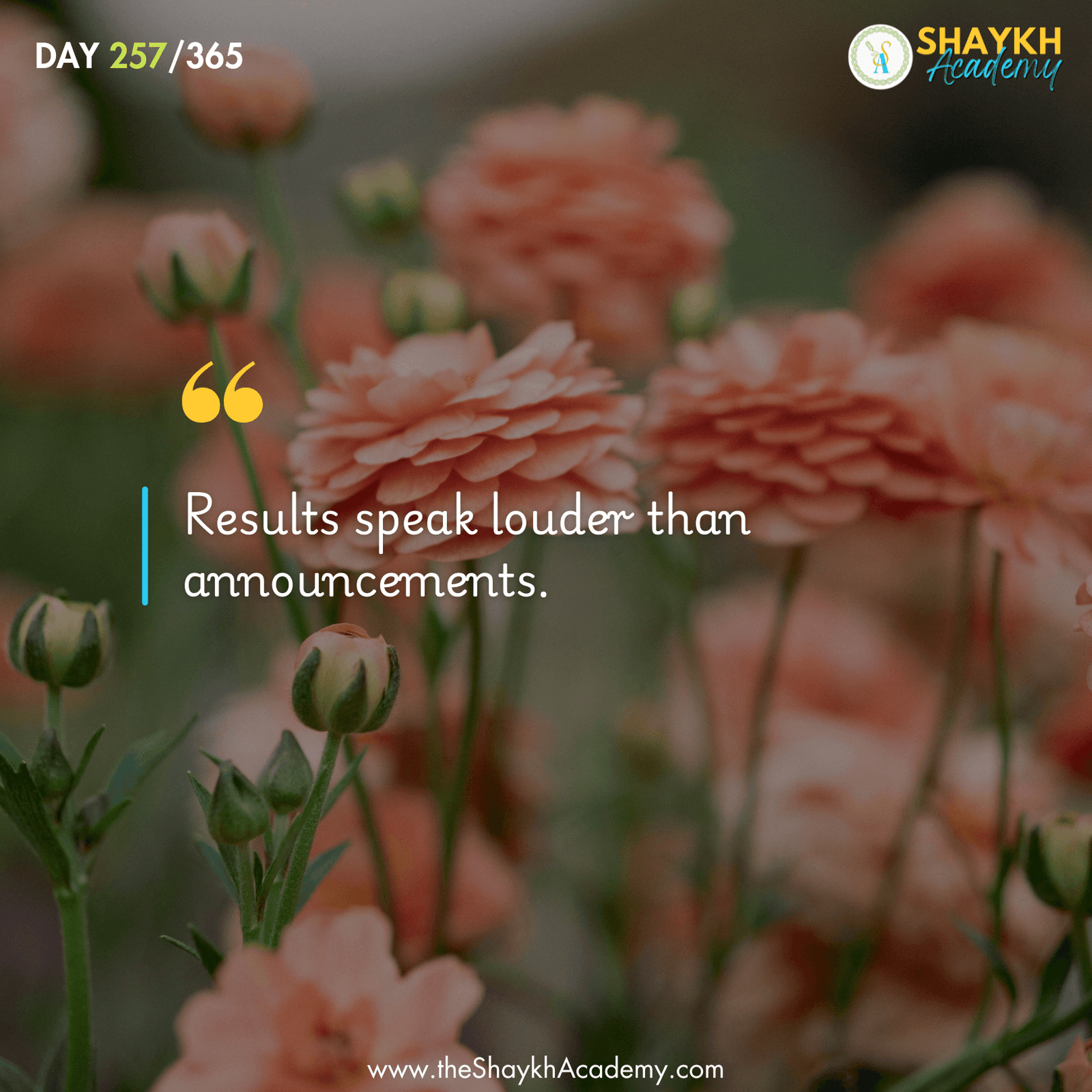 Results speak louder than announcements.