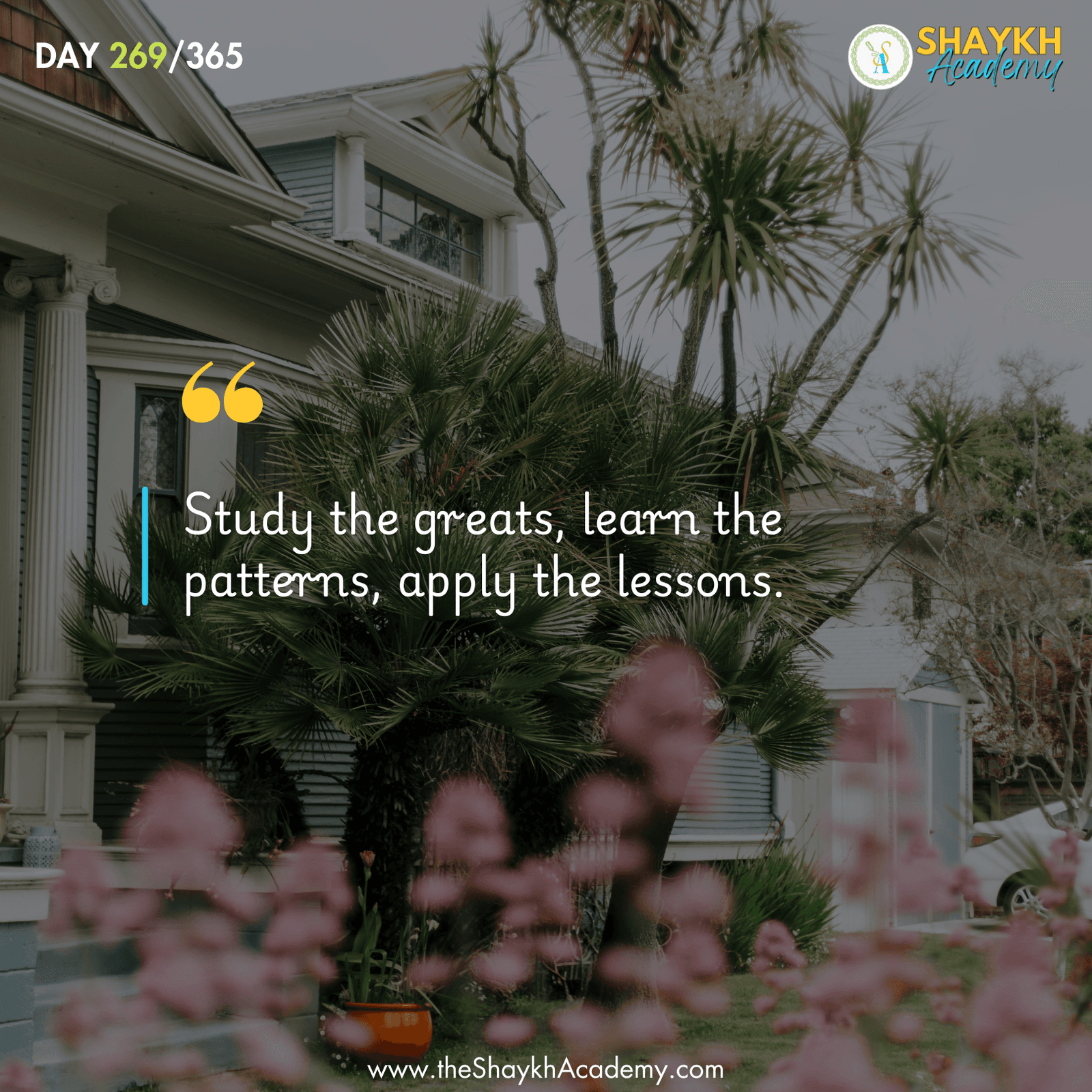 Study the greats, learn the patterns, apply the lessons.