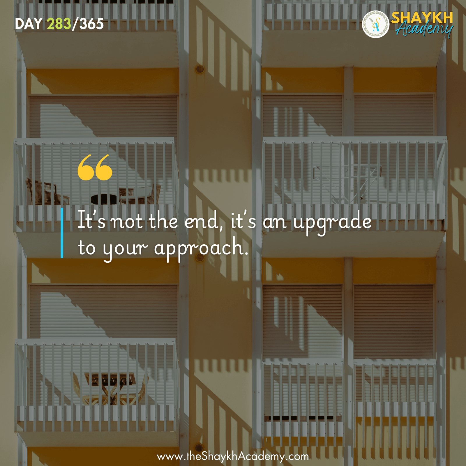 It’s not the end, it’s an upgrade to your approach.