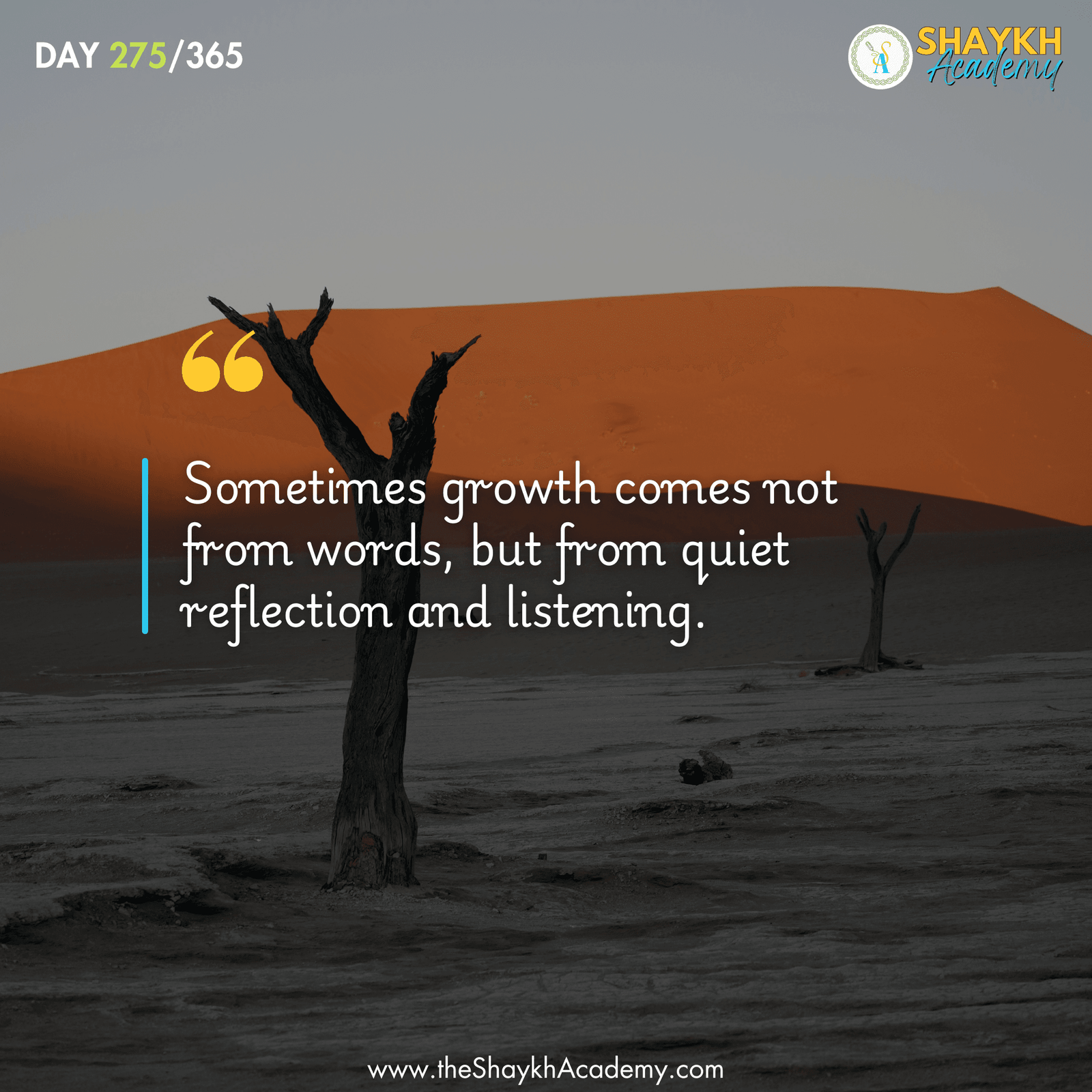Sometimes growth comes not from words, but from quiet reflection and listening.
