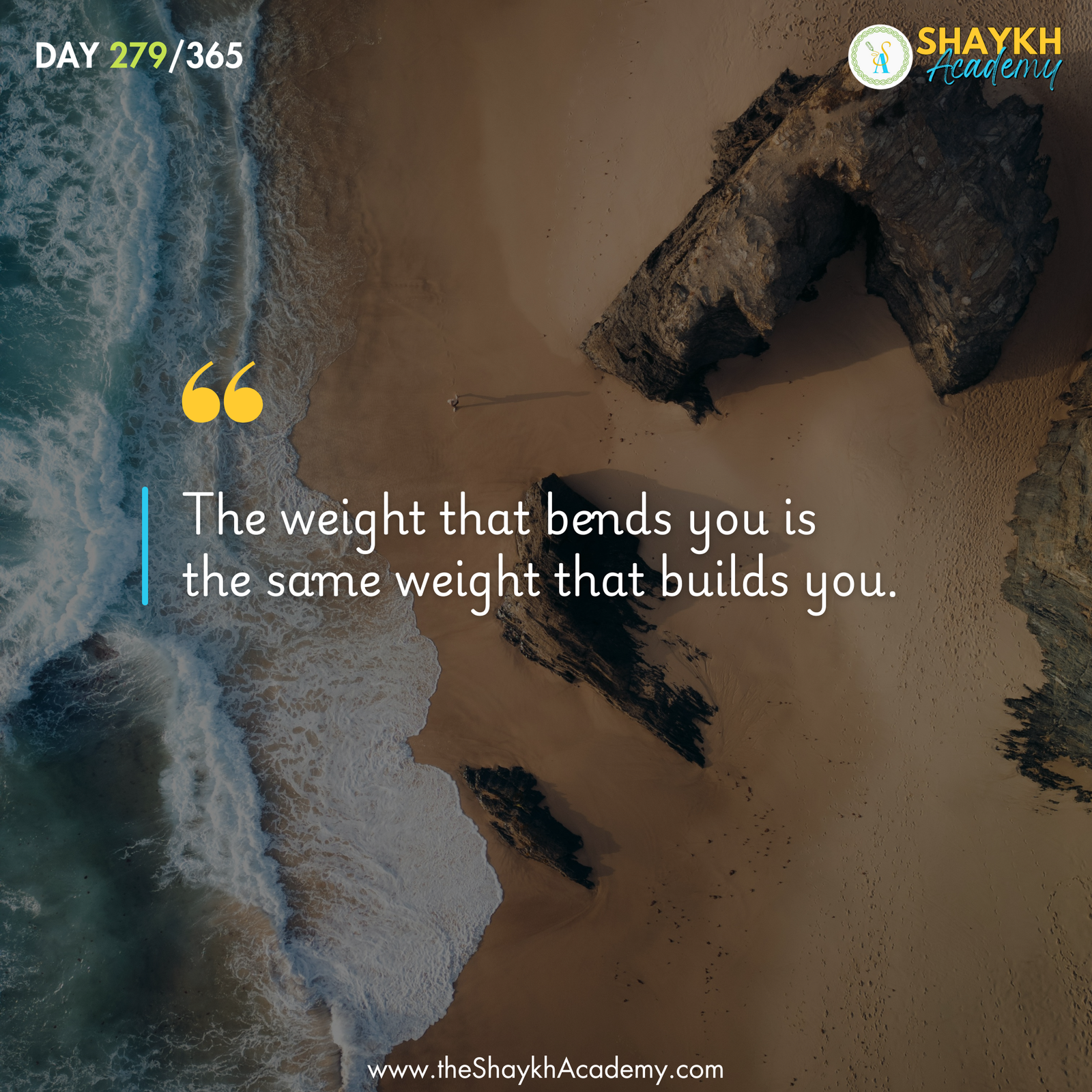 The weight that bends you is the same weight that builds you.