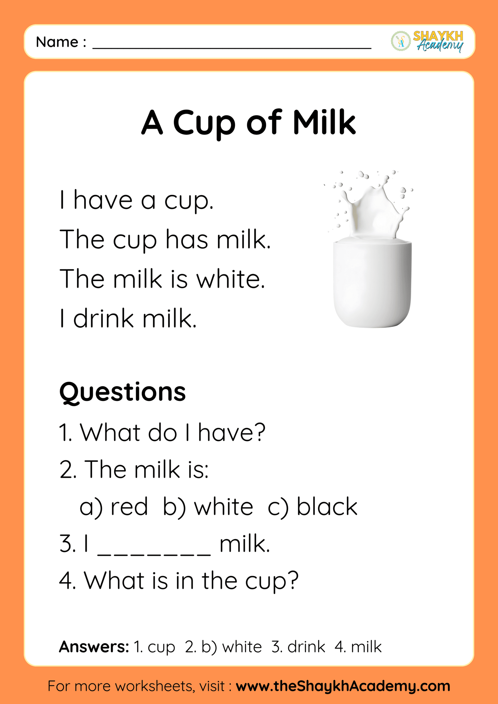 A Cup of Milk