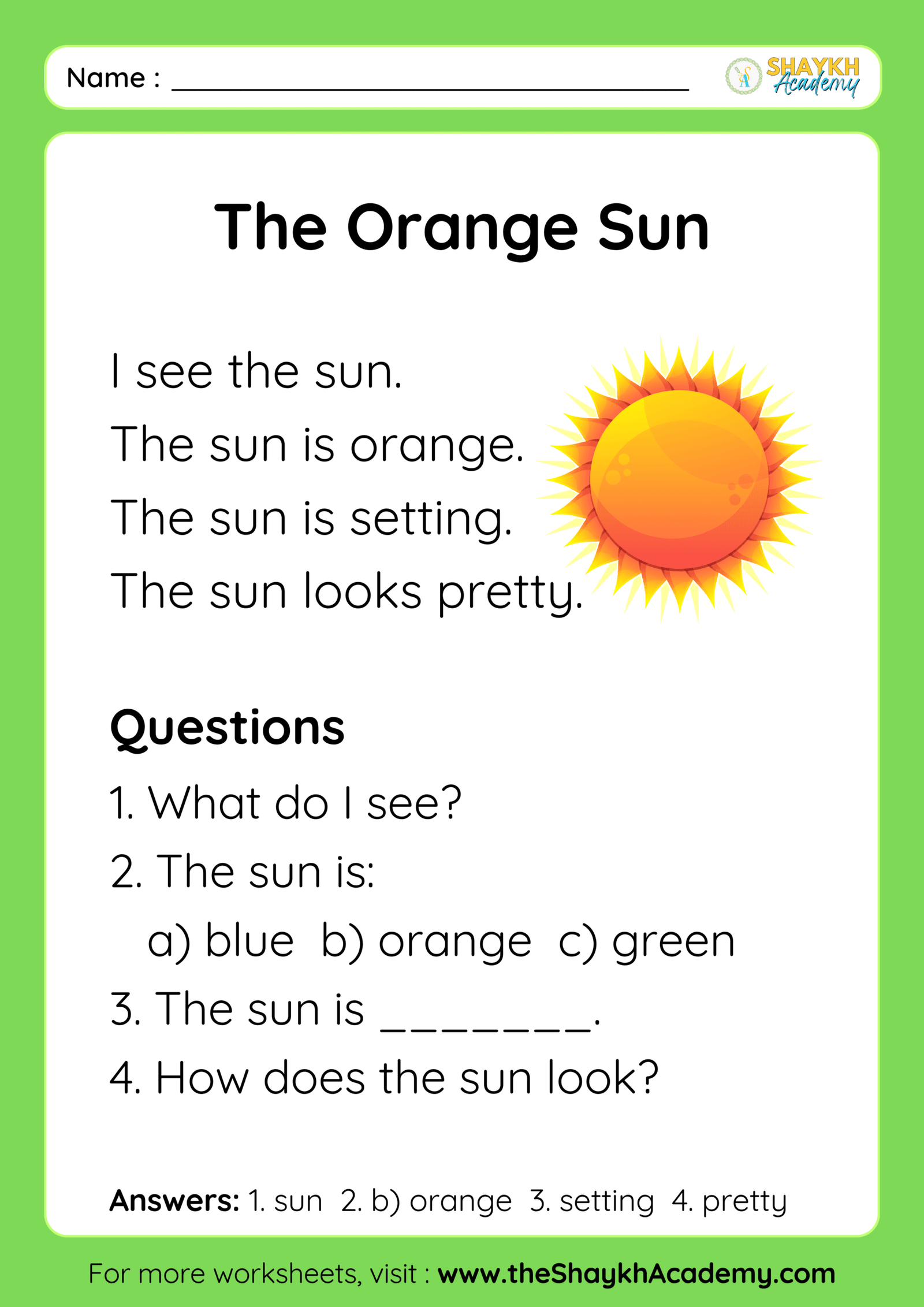 The Orange Sun