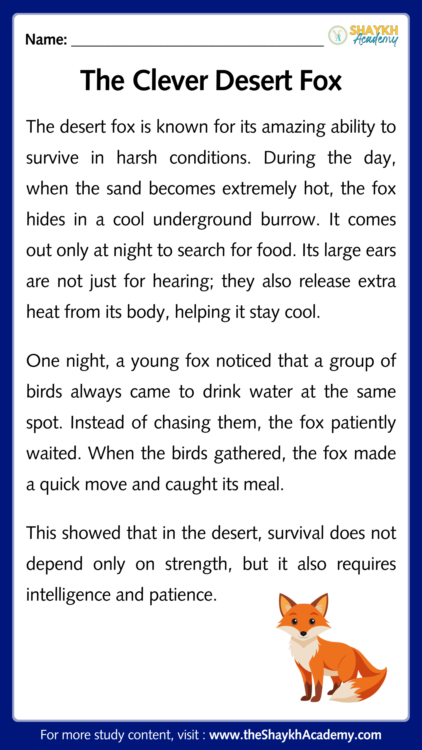 The Clever Desert Fox