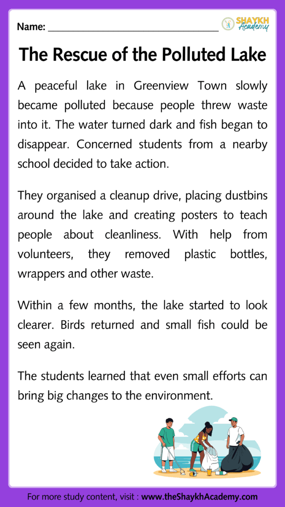 The Rescue of the Polluted Lake